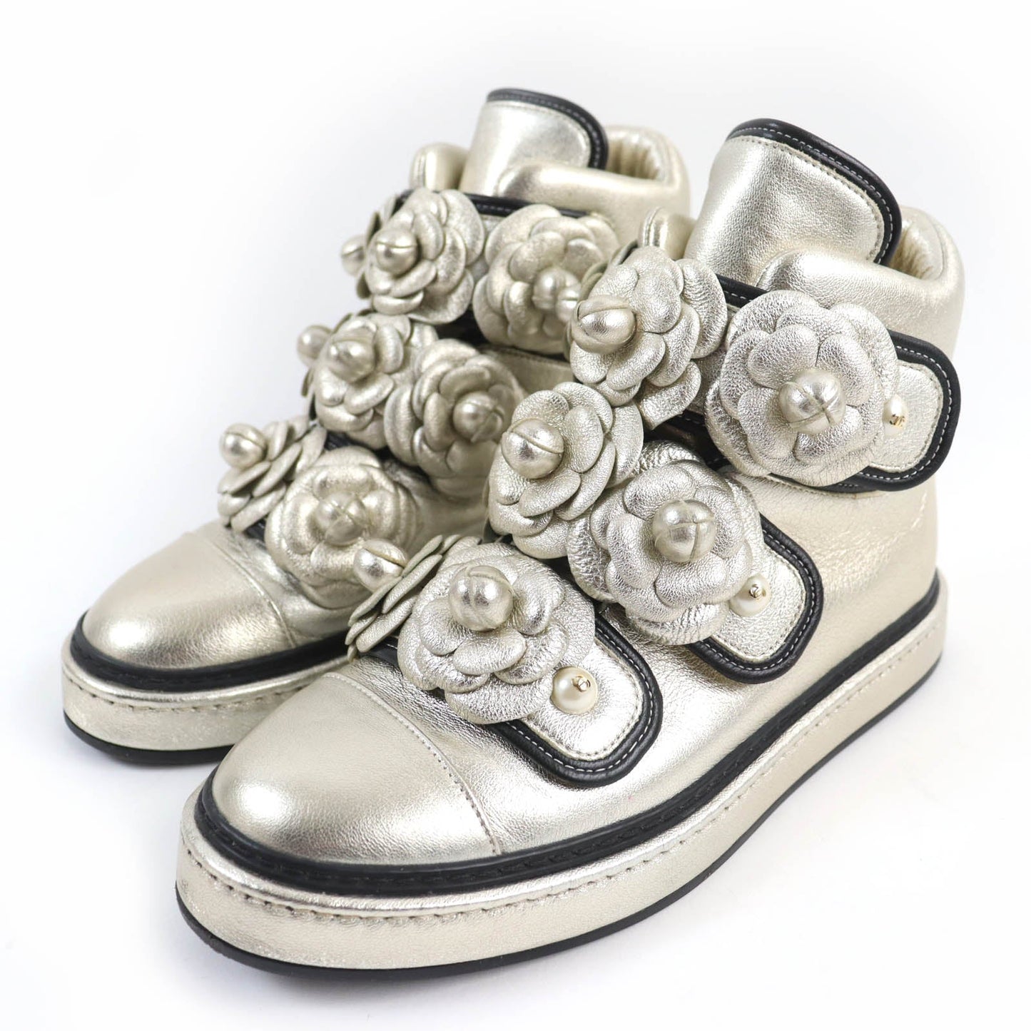 CHANEL High cut sneakers G31628 Main: Leather gold Women 37