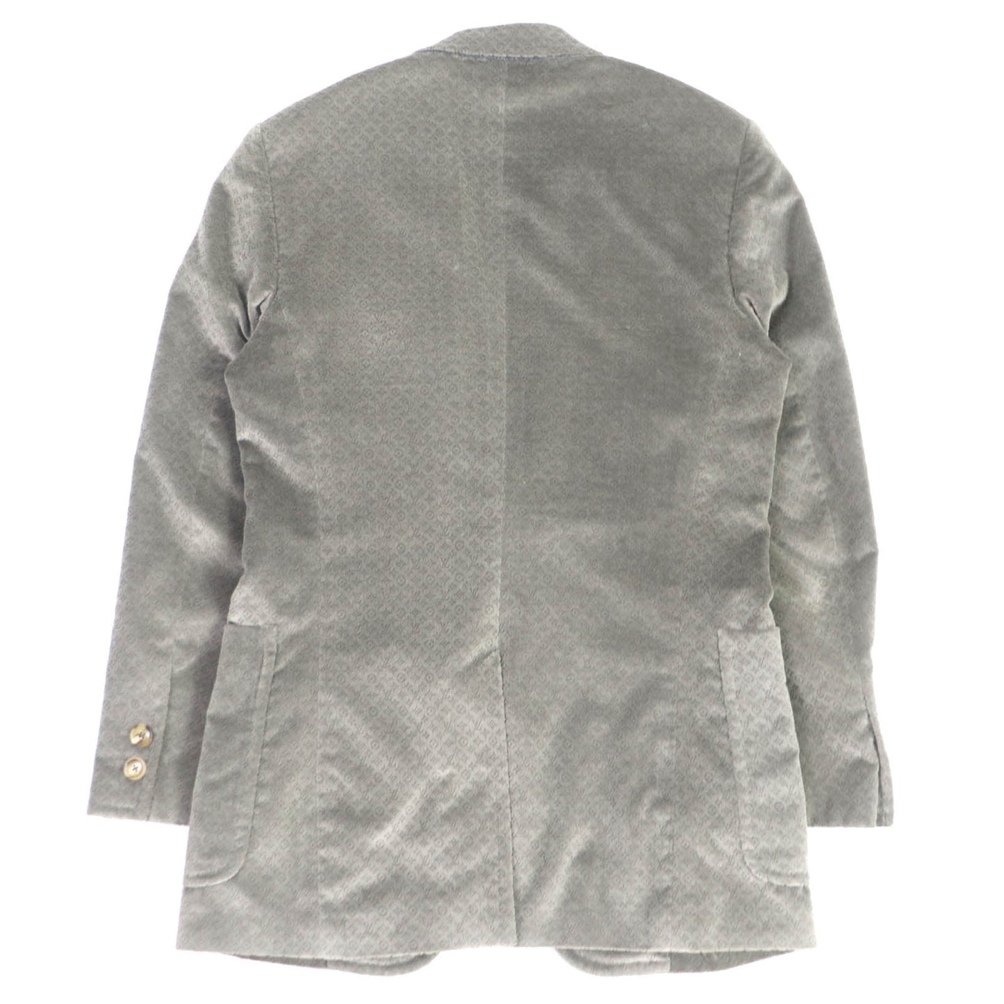 LOUIS VUITTON tailored jacket Outer: 98% cotton, Outer: 2% polyurethane, Lining: 100% cupra Charcoal type mens 44