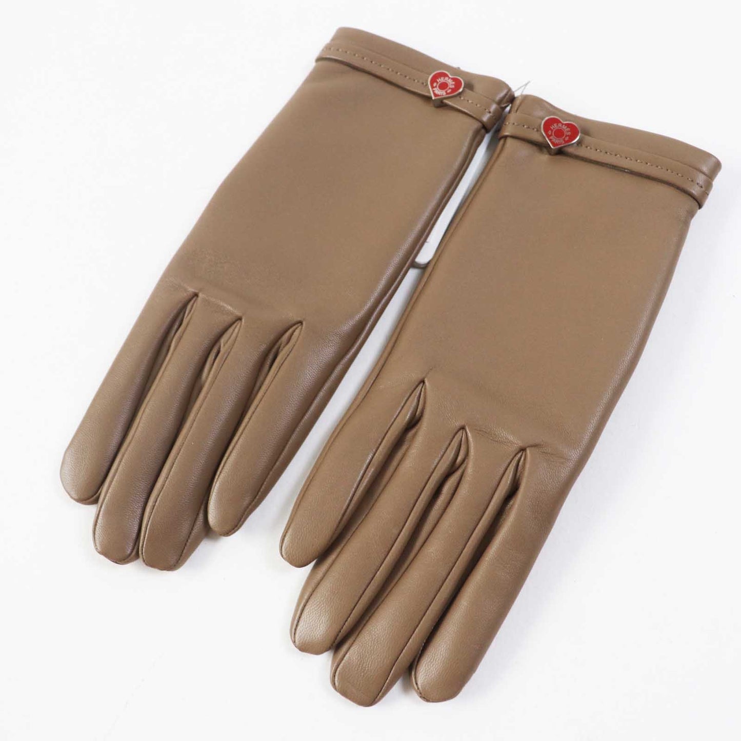 HERMES gloves Main: Lamb leather, Lining: 100% silk Etope Dream Love Women 7.5
