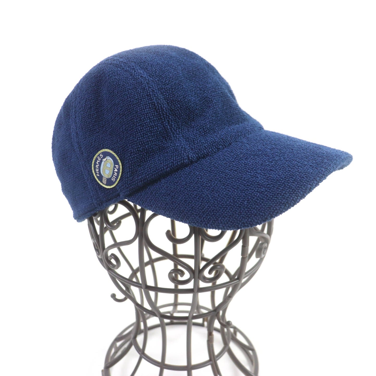 HERMES cap Main: 100% cotton, Part: 100% polyester Navy Davis Women S