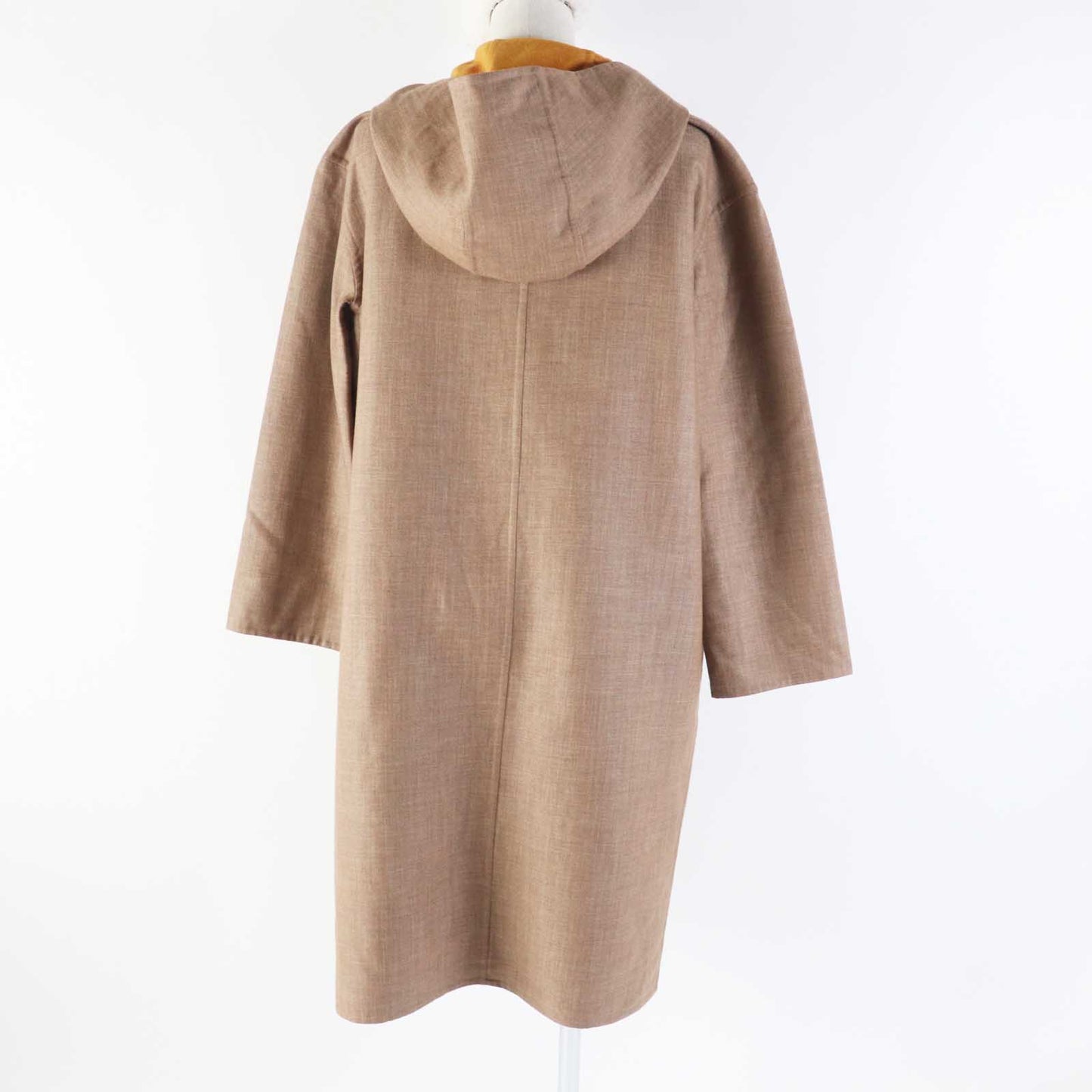 HERMES coat 3E0105DC Outer material: 85% cashmere, Outer material: 12% wool, Outer material: 3% silk, Leather part: cowhide Brown Mustard Women 32