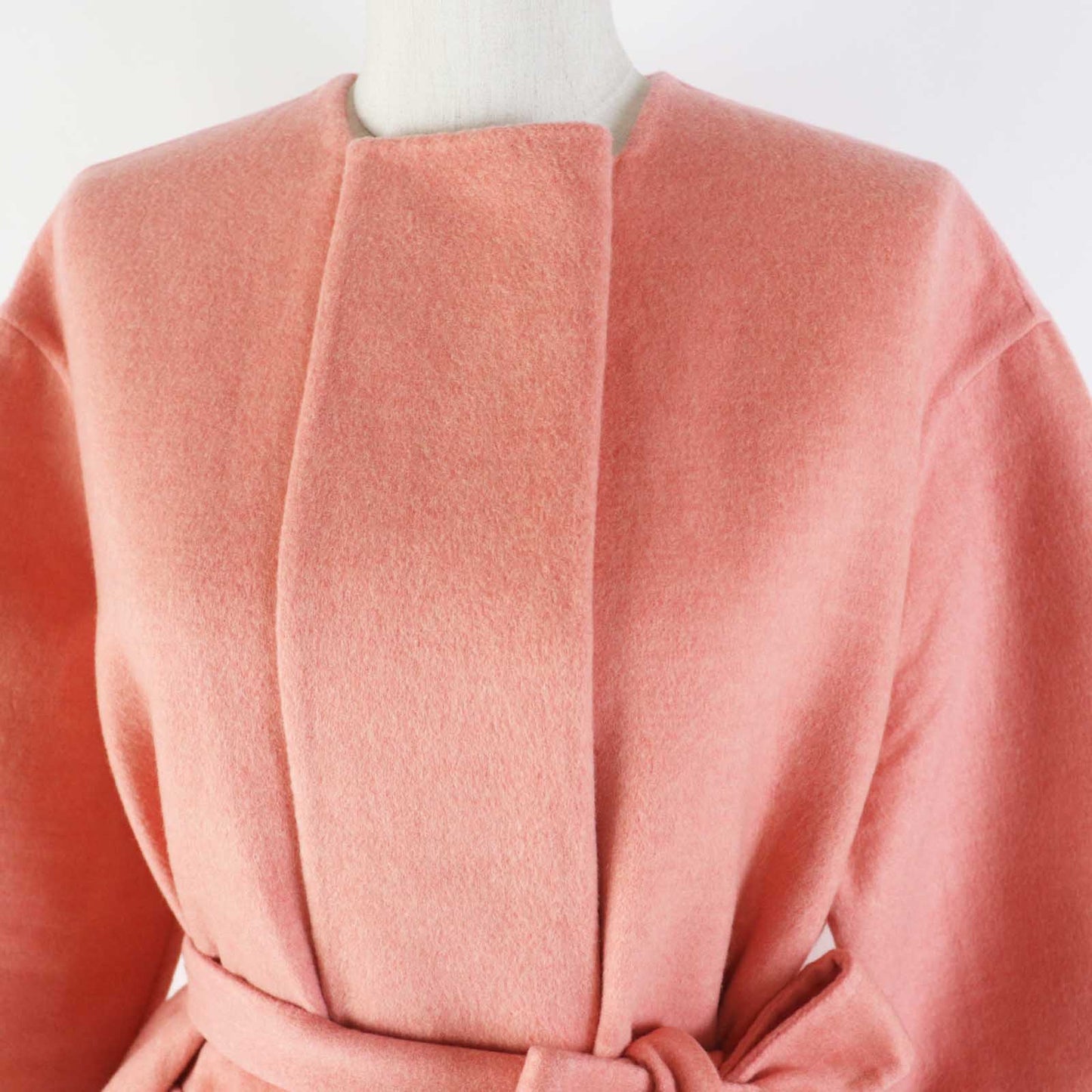 HERMES coat 2H0122DB Main: 100% cashmere pink Women 34