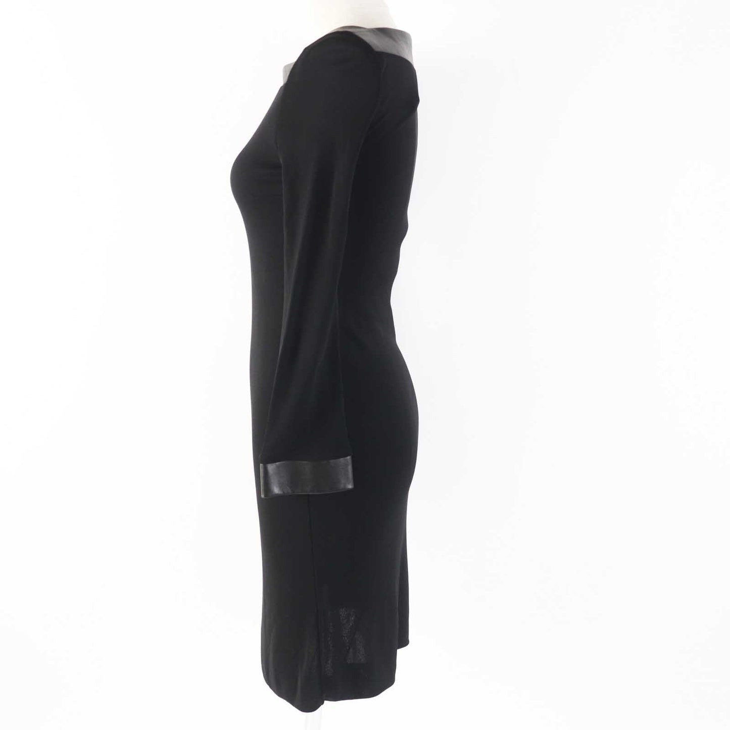GUCCI one piece 364339 Outer: 100% rayon, Lining: 100% rayon, Leather part: Sheepskin black Women XS