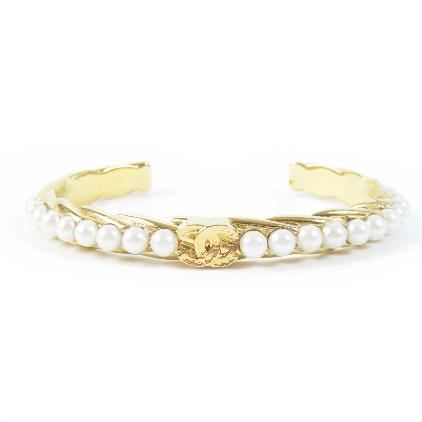 CHANEL Bangle B23 A Gold Plated, Faux Pearl gold Women S