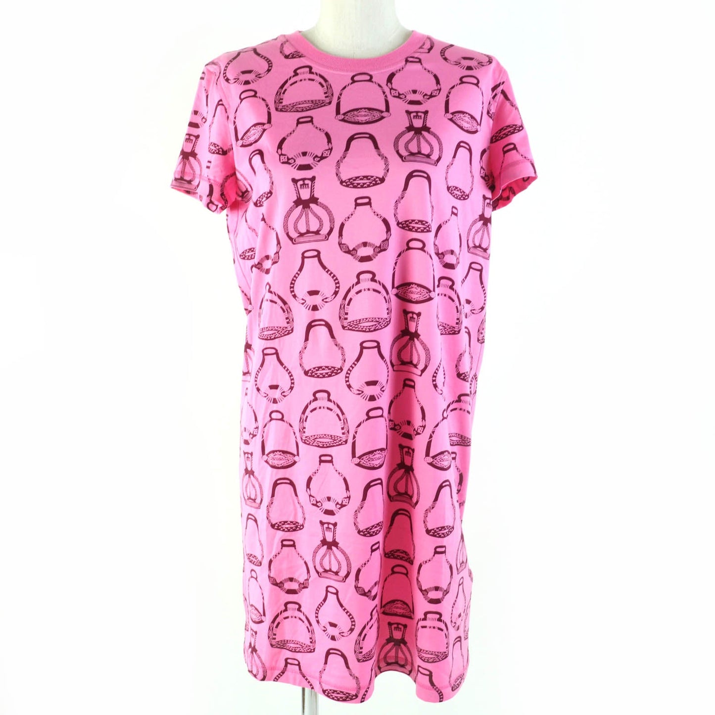 HERMES one piece 3E4510DM Main: 100% cotton pink Stirrup Fantasy Women 36