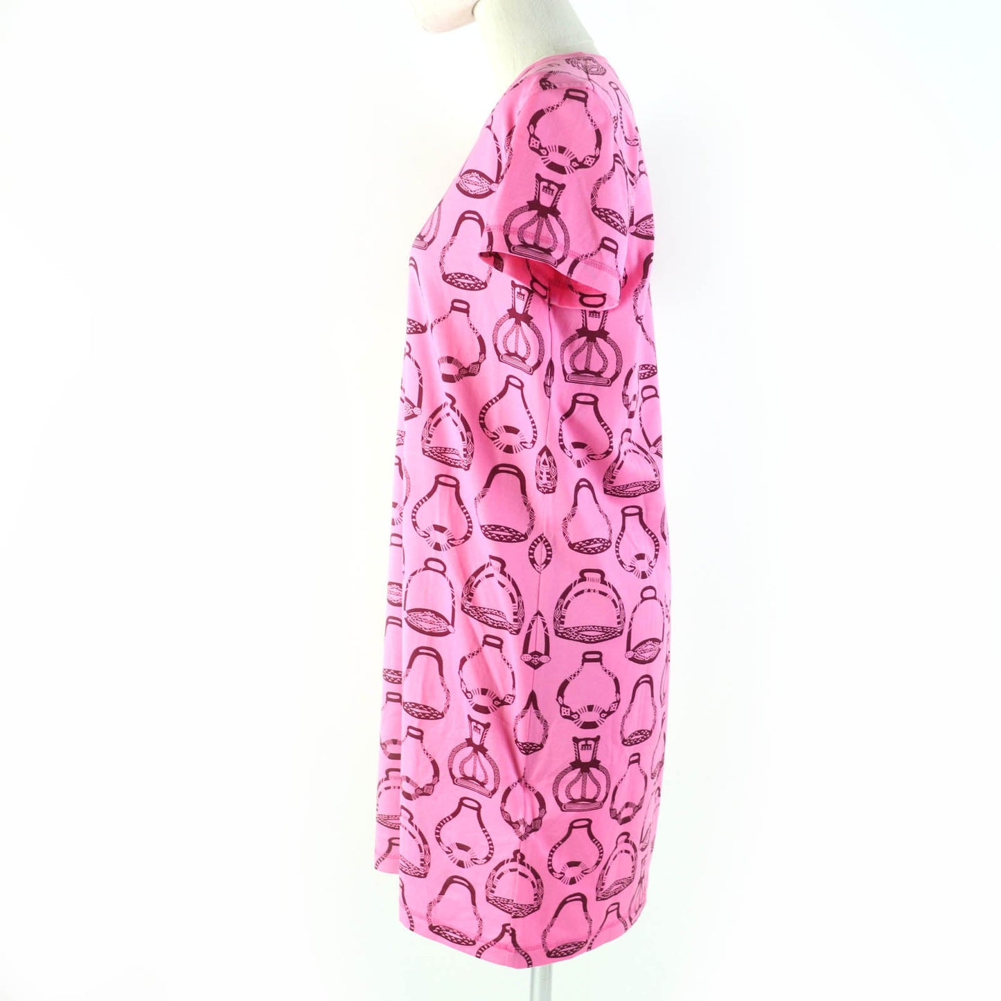 HERMES one piece 3E4510DM Main: 100% cotton pink Stirrup Fantasy Women 36