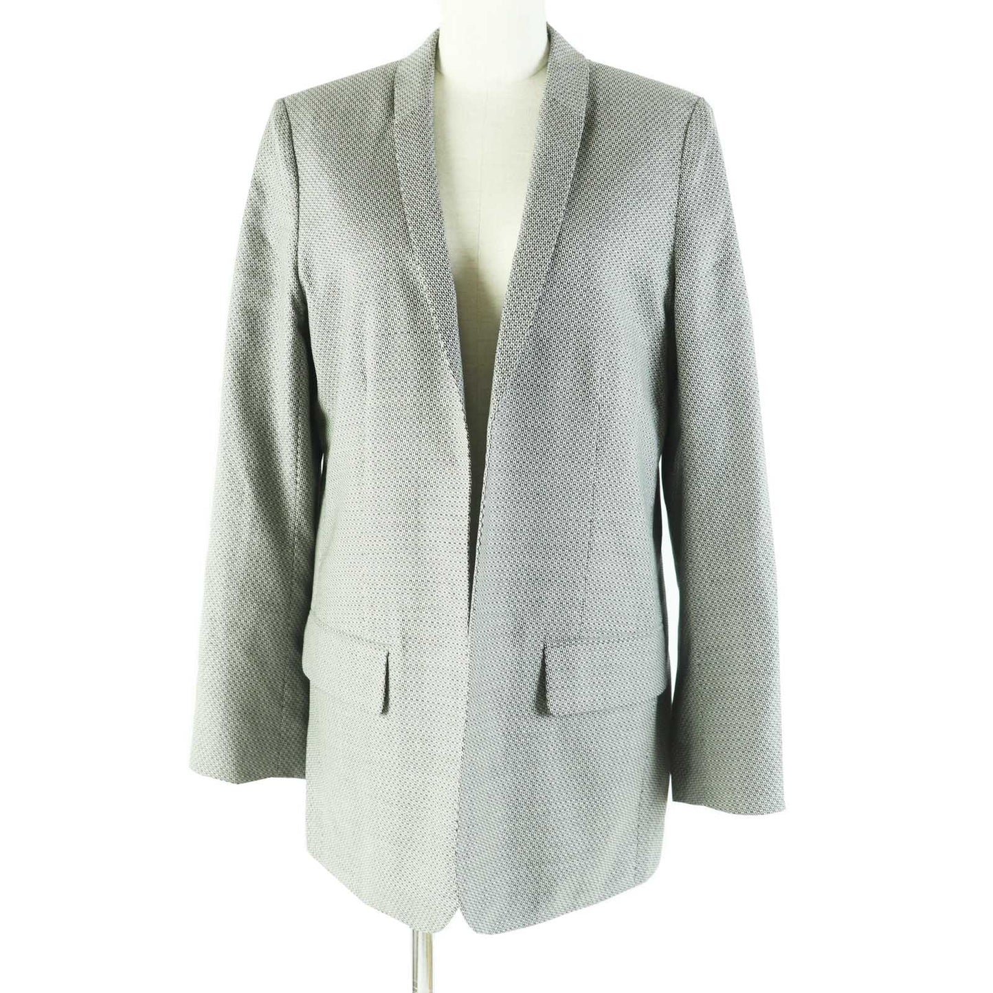 HERMES Jacket Outer: 90% wool, Outer: 10% silk, Lining: 100% silk Black beige Margiela period Women 38