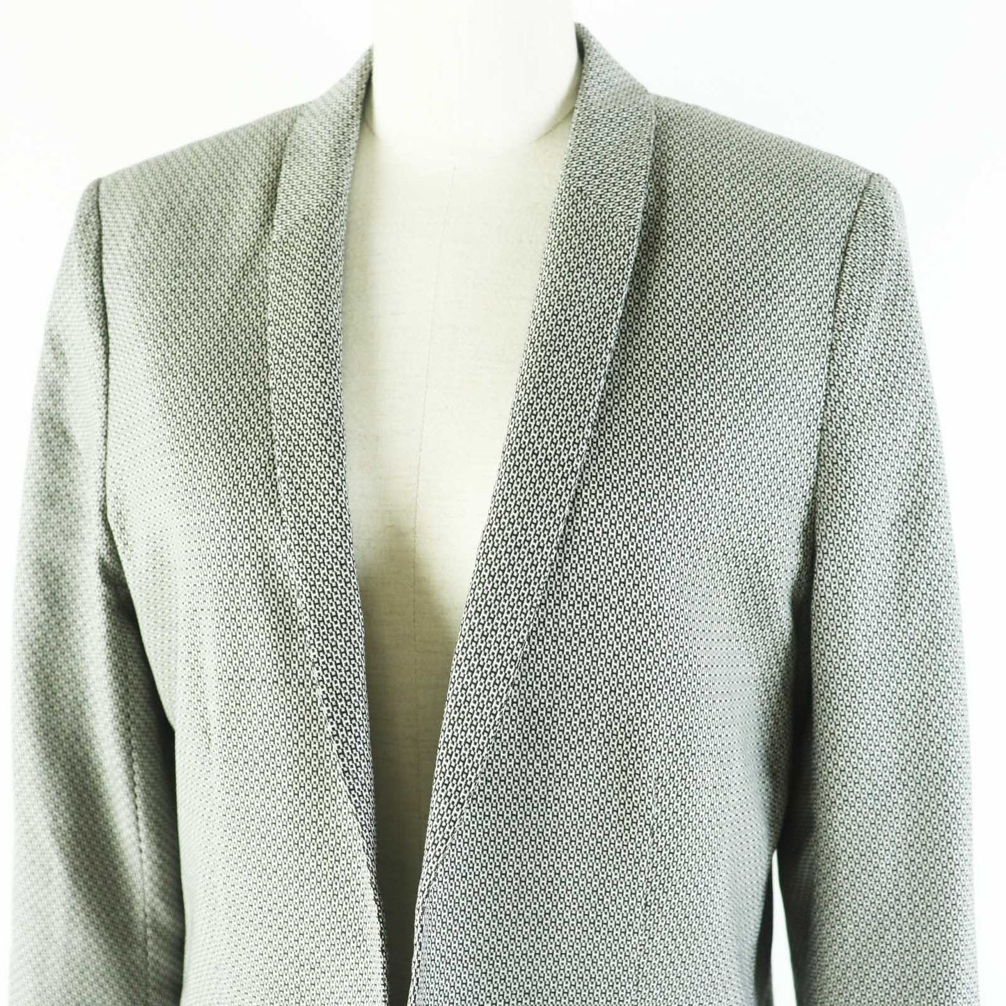 HERMES Jacket Outer: 90% wool, Outer: 10% silk, Lining: 100% silk Black beige Margiela period Women 38