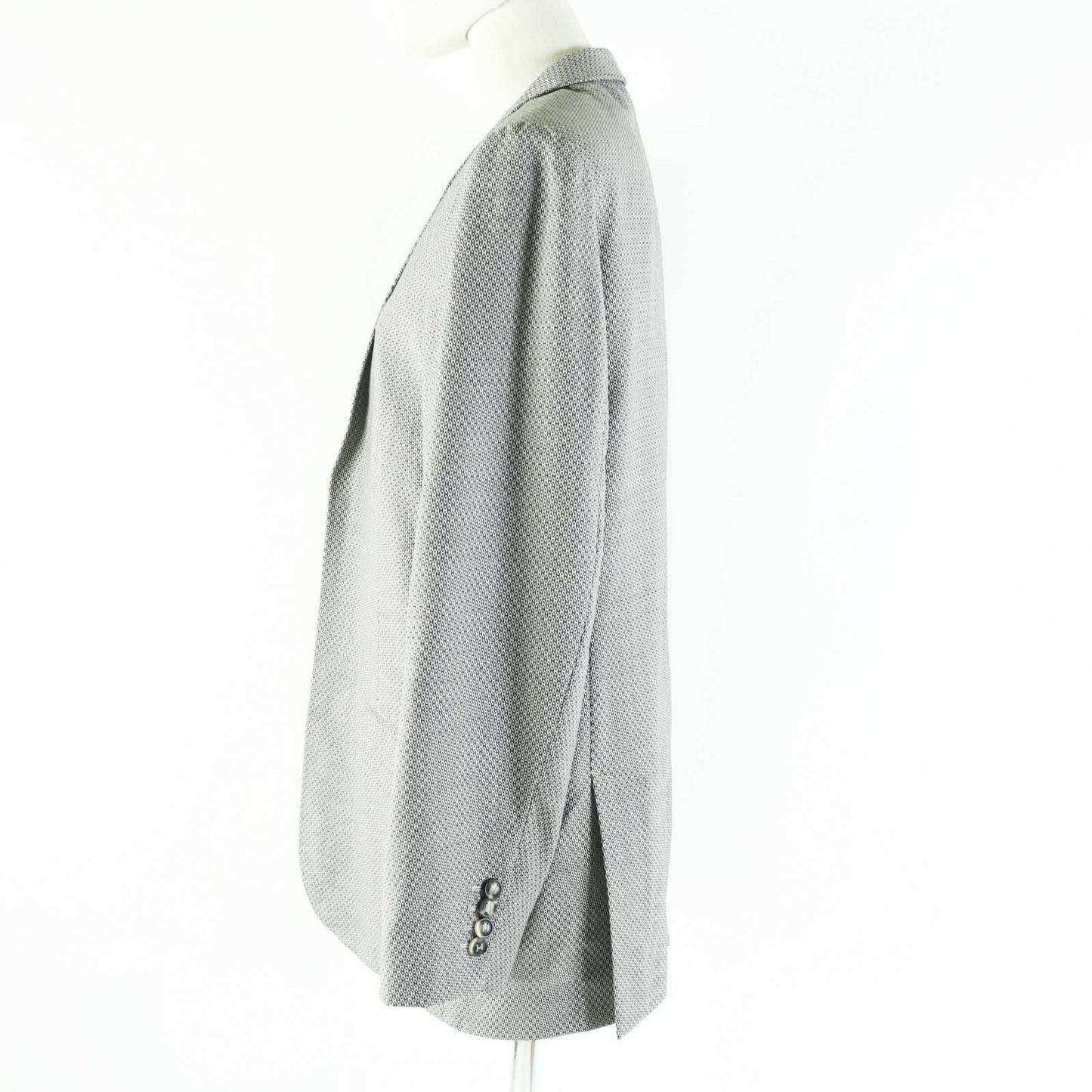 HERMES Jacket Outer: 90% wool, Outer: 10% silk, Lining: 100% silk Black beige Margiela period Women 38