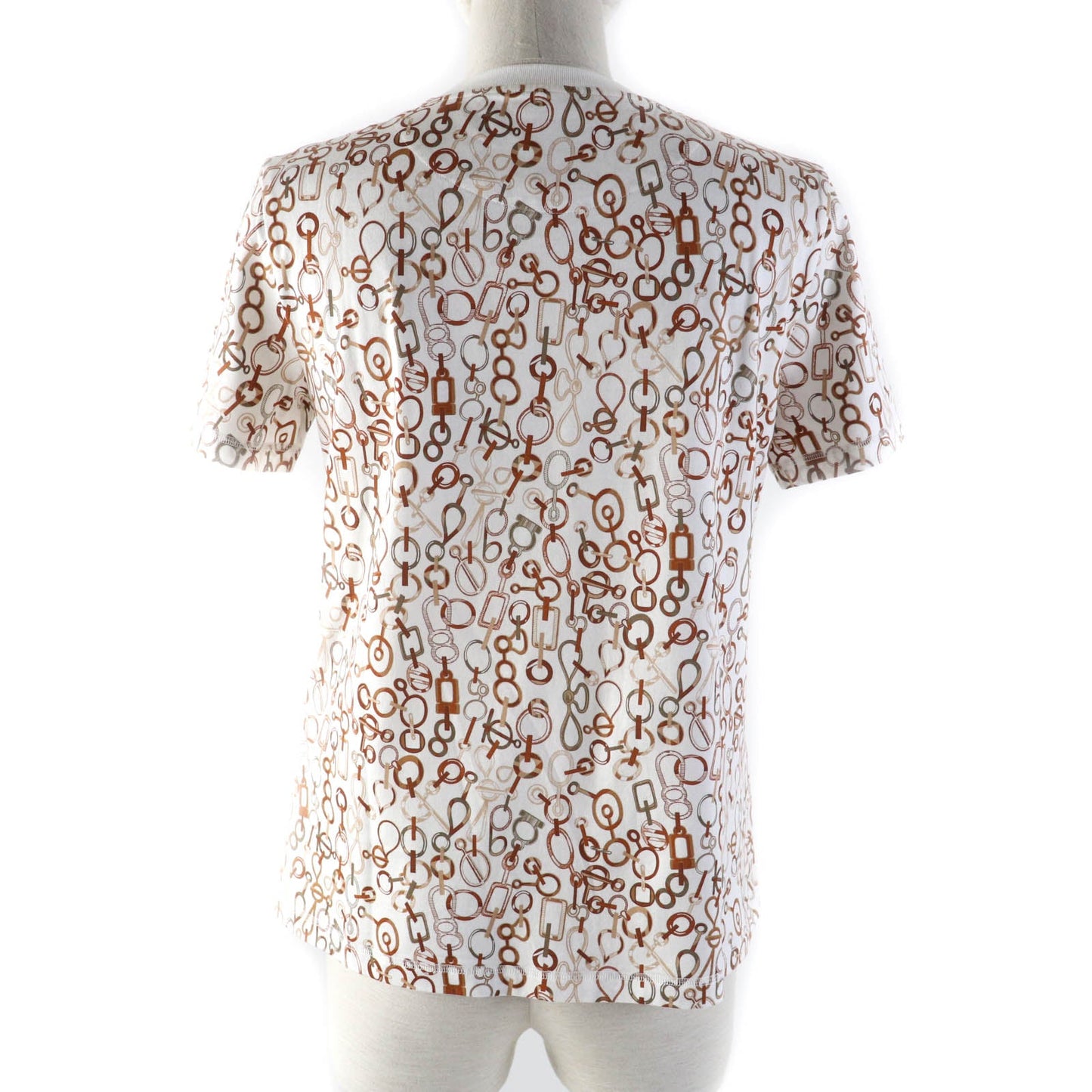 HERMES Short sleeve T-shirt 3H4624DR Main: 100% cotton, part: 98% cotton, part: 2% polyurethane Multi Do Re Boucles Women 36