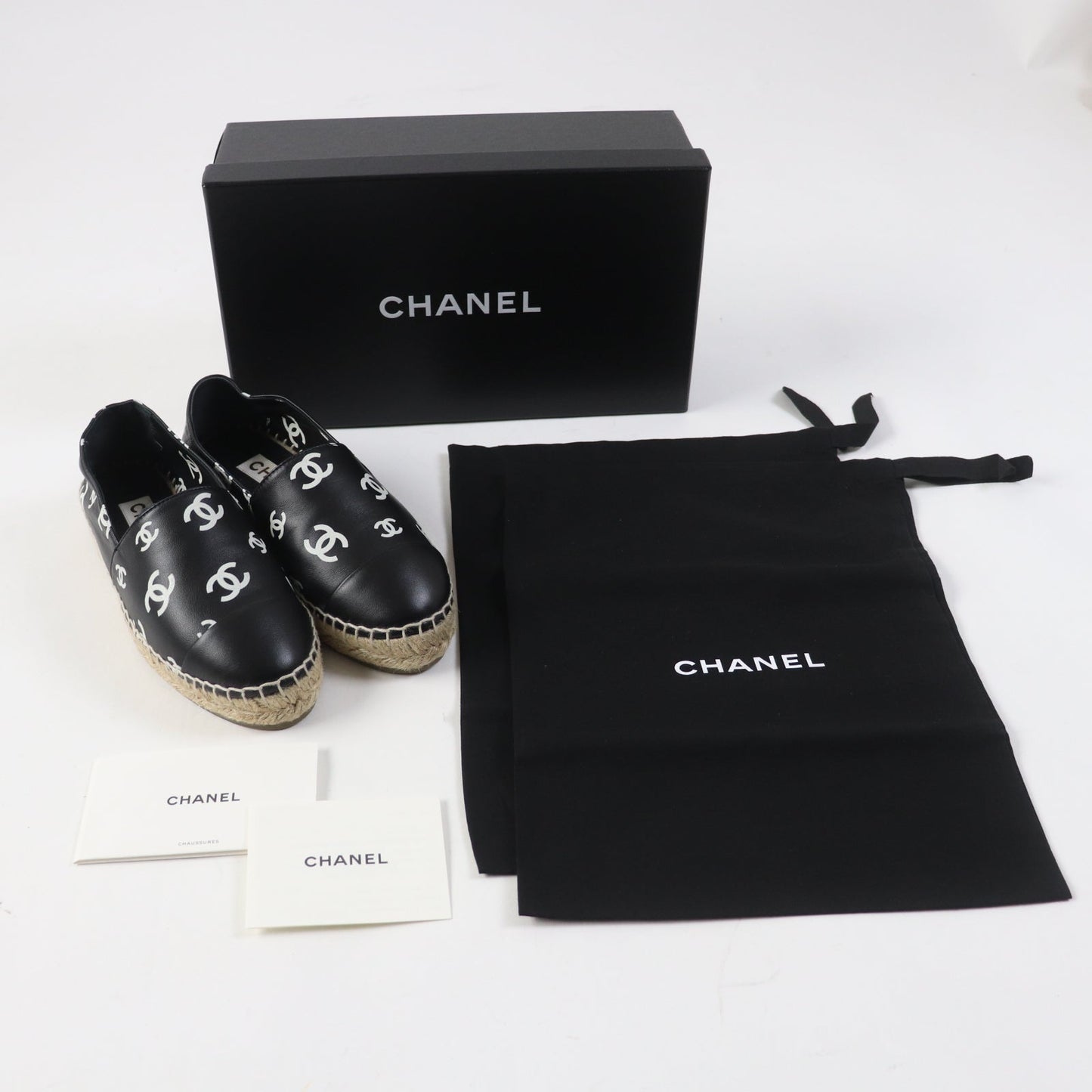 CHANEL Leather shoes 22S G38628 Main: Leather Black White Women 35