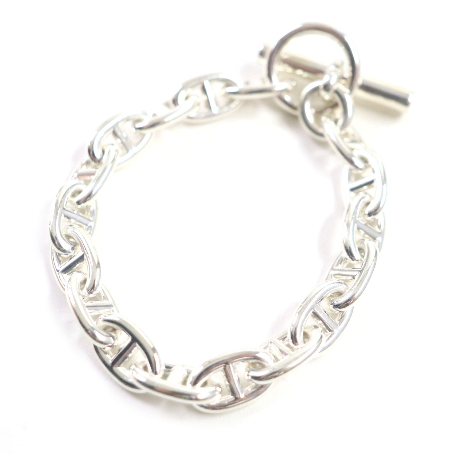 HERMES bracelet Main�FSV925 Silver Chene Dunkle MM mens