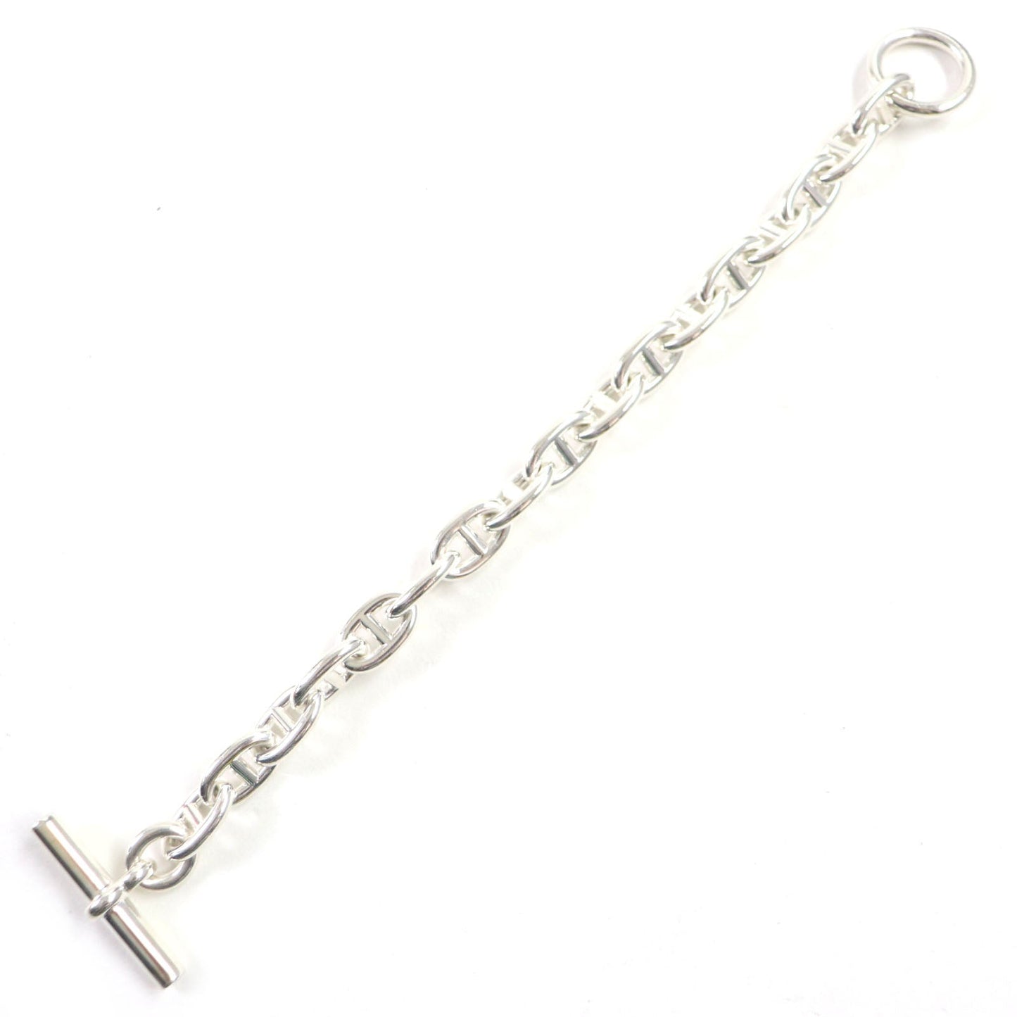 HERMES bracelet Main�FSV925 Silver Chene Dunkle MM mens