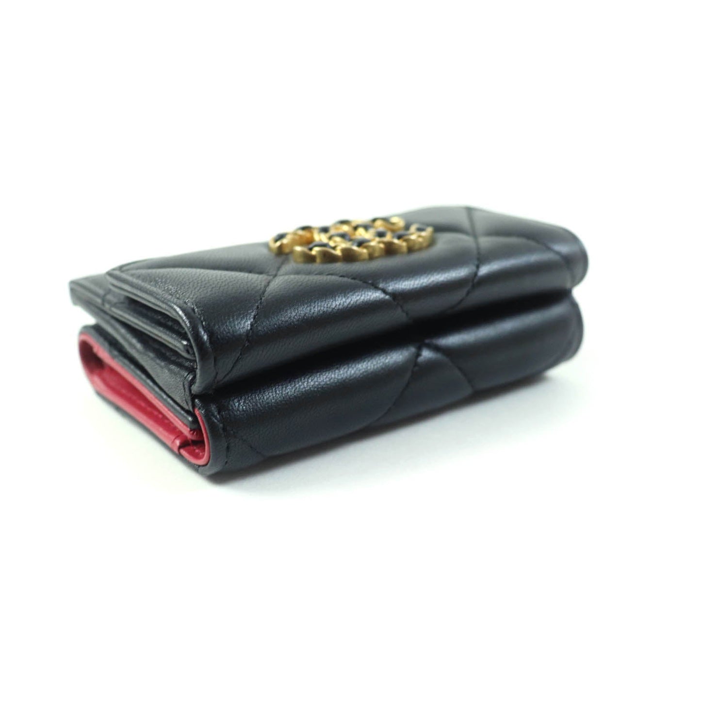 CHANEL Tri-fold wallet AP1789 Main: Lambskin black 19 Small flap wallet Women