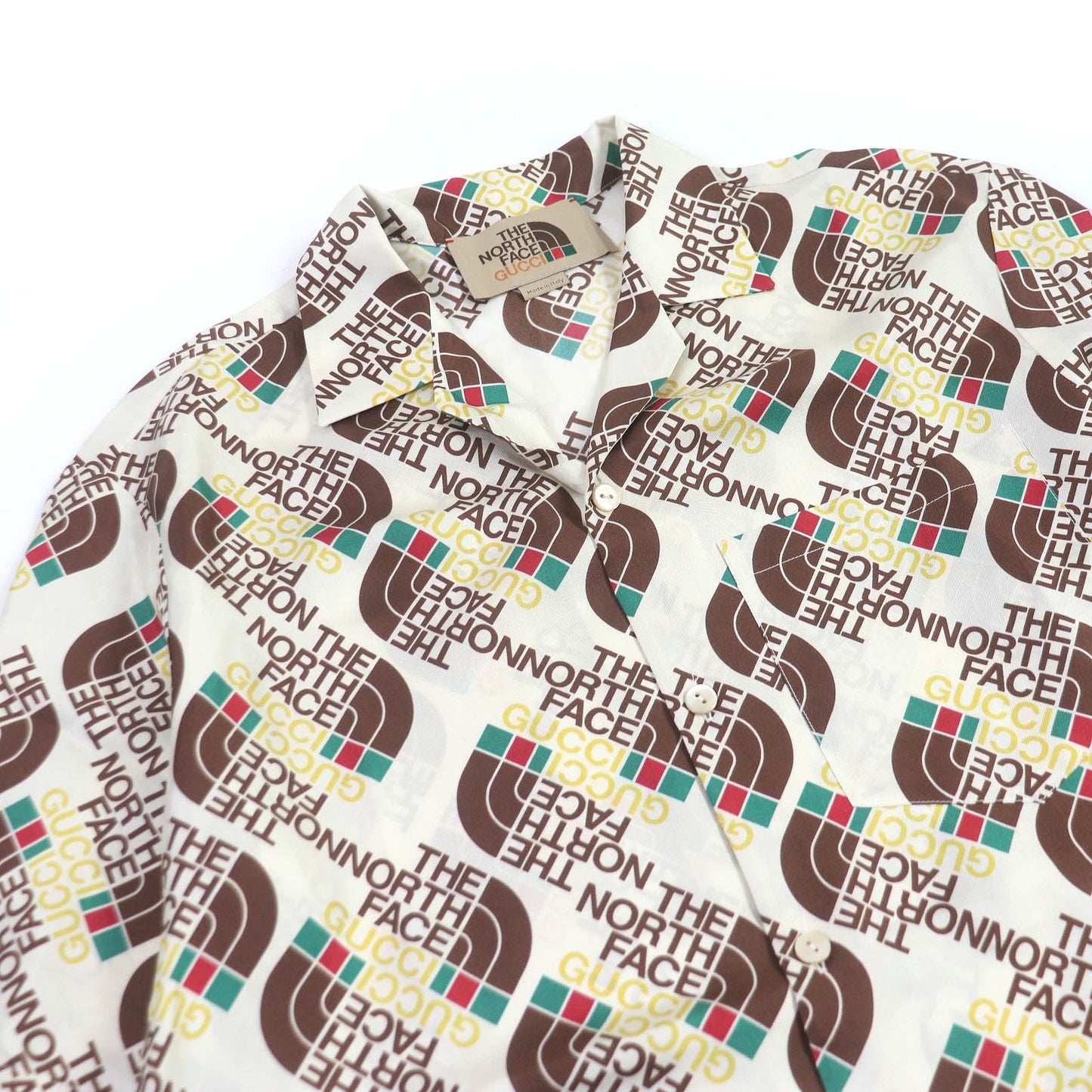 GUCCI Short sleeve shirt 654766 Main: 100% silk Ivory mens 44
