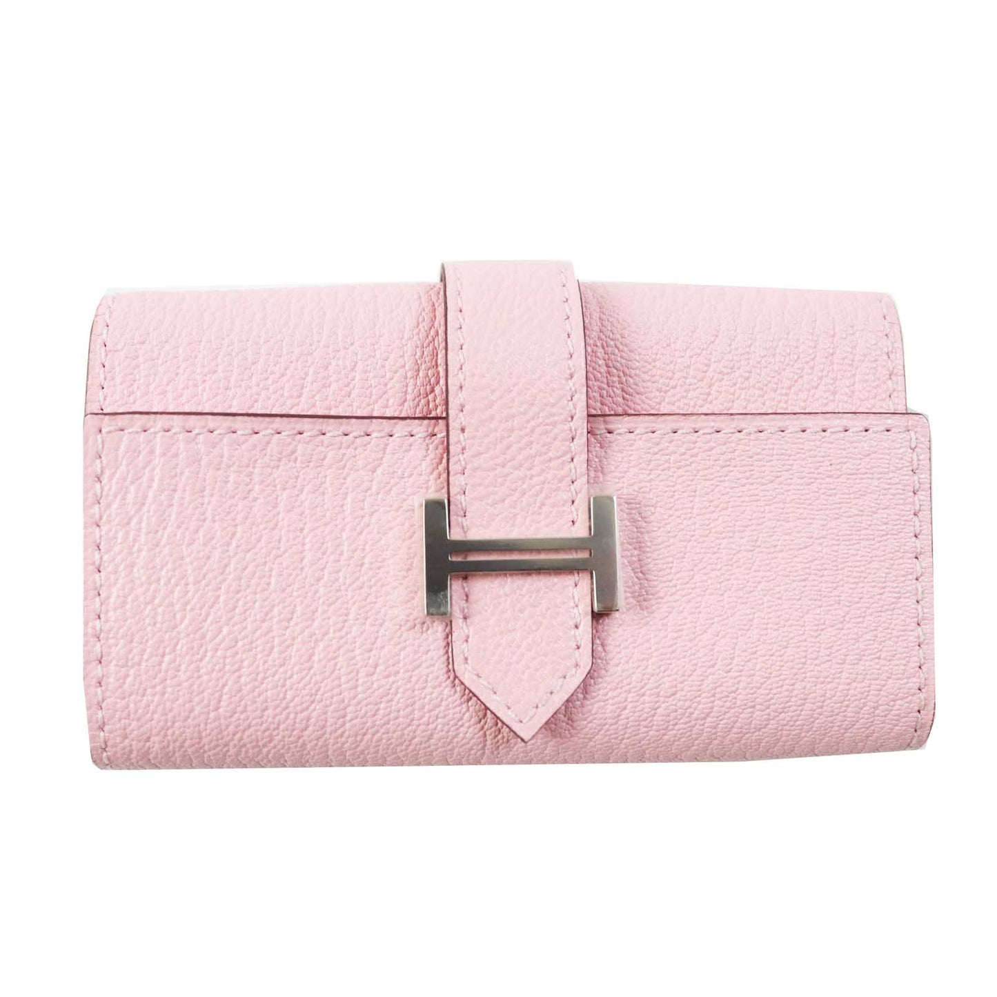 HERMES Key case Key holder  Chevre Misol Rose Confetti Bean Women