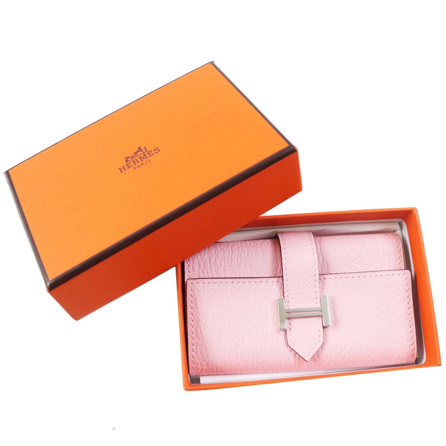 HERMES Key case Key holder  Chevre Misol Rose Confetti Bean Women