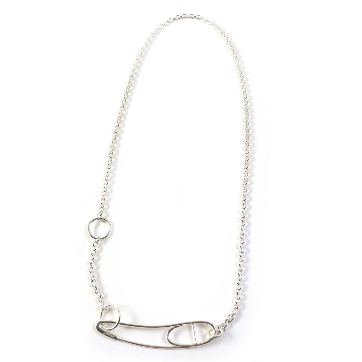 HERMES Necklace Main�FAG925 Silver Chene Dunkle Punk Women