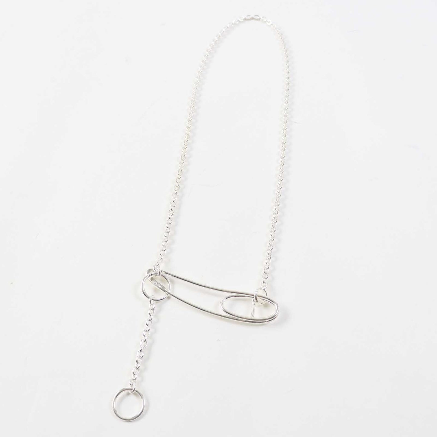 HERMES Necklace Main�FAG925 Silver Chene Dunkle Punk Women