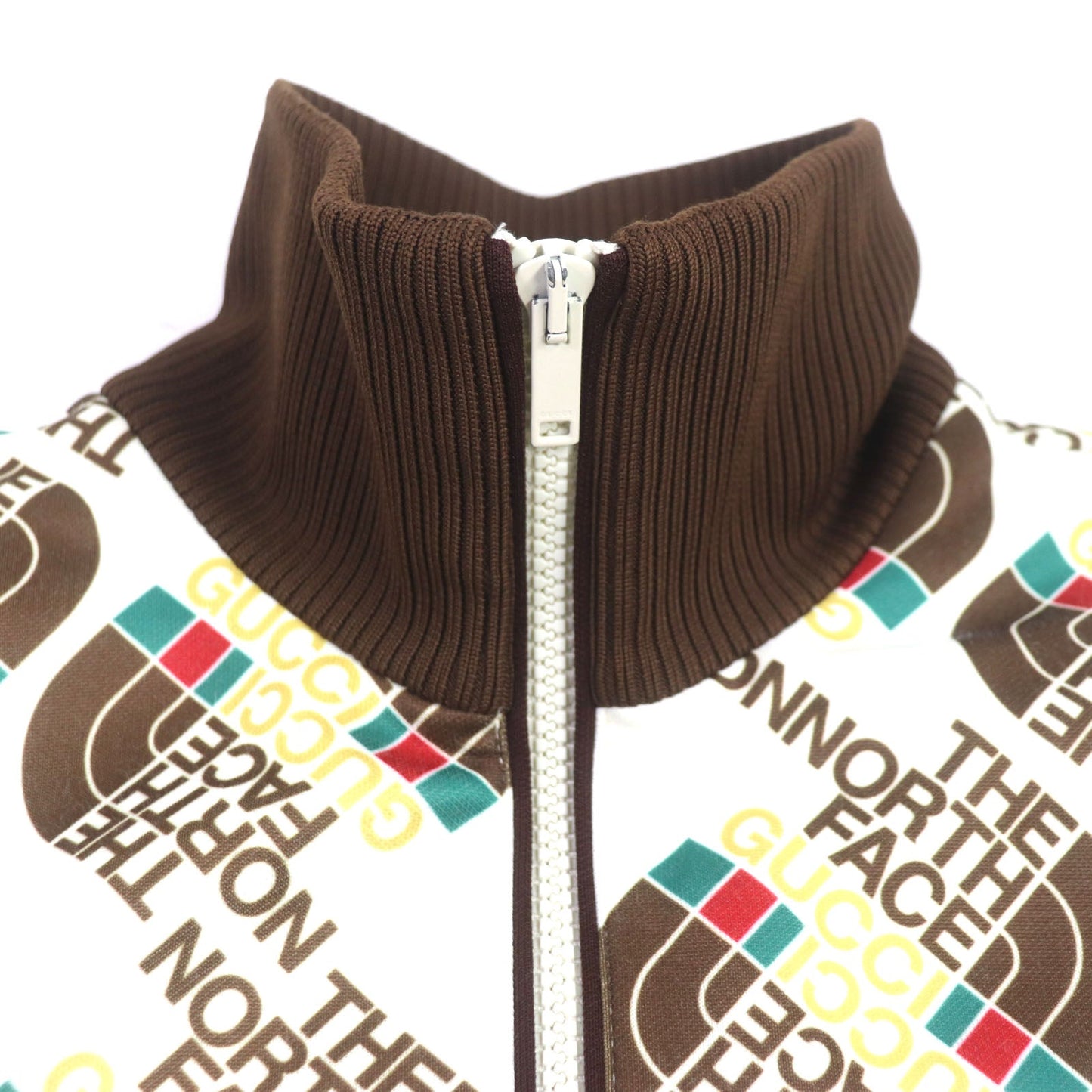 GUCCI Track jacket 651321 Outer: 55% polyester, Outer: 45% cotton, Lining: 100% polyester, Part: 93% polyester, Part: 5% nylon, : 2% polyurethane Brown white mens XS