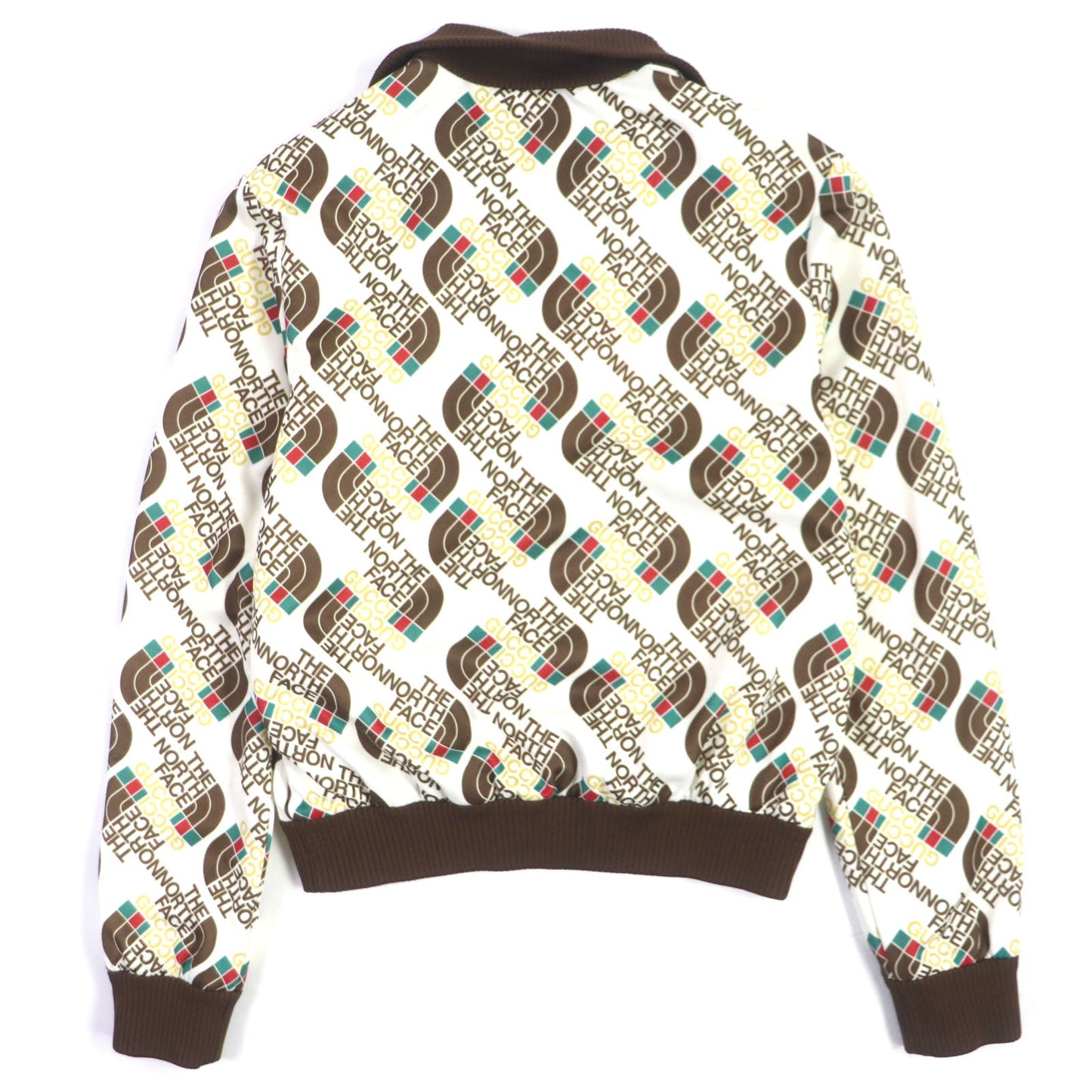 GUCCI Track jacket 651321 Outer: 55% polyester, Outer: 45% cotton, Lining: 100% polyester, Part: 93% polyester, Part: 5% nylon, : 2% polyurethane Brown white mens XS