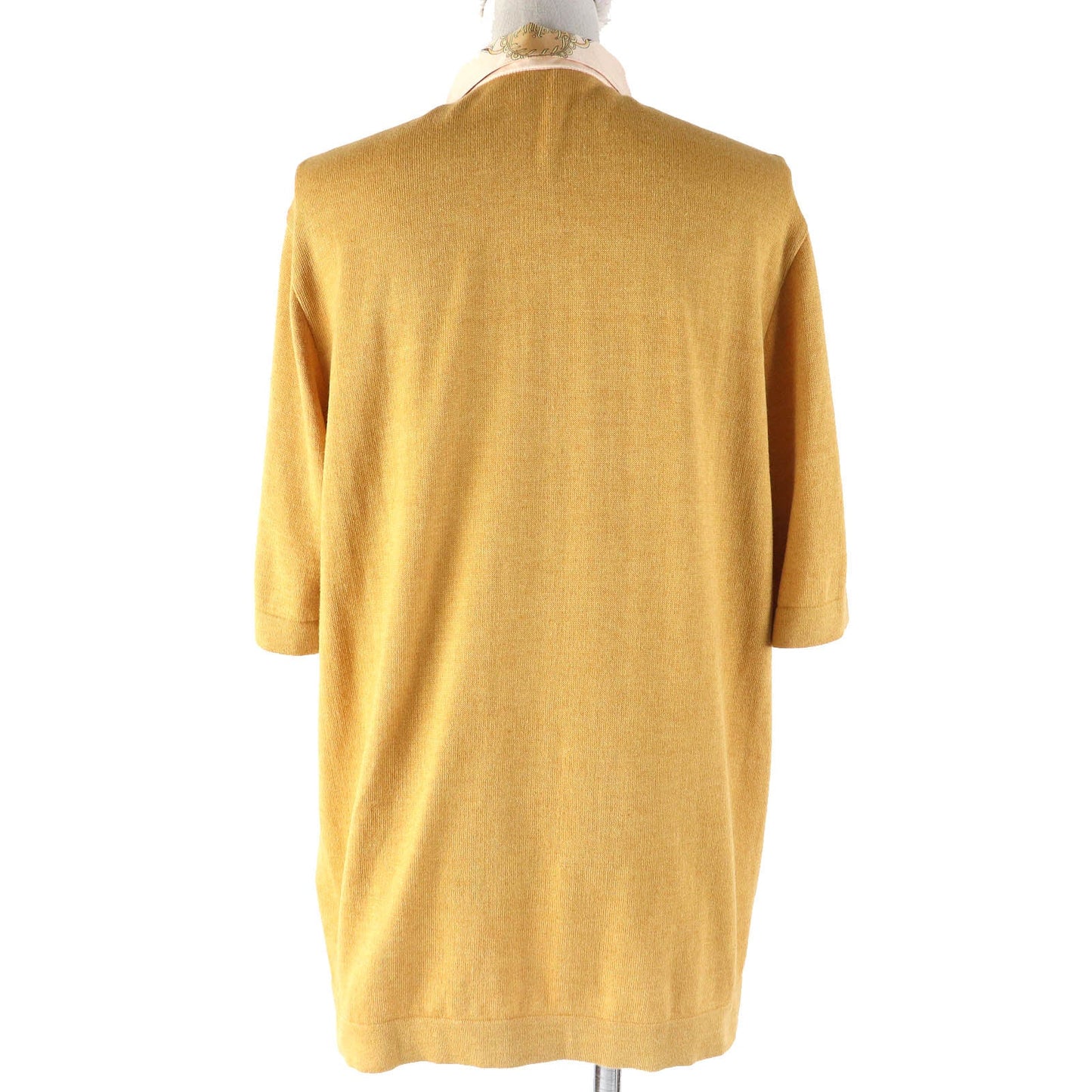 HERMES tops Outer: 100% silk, Main: 85% cotton, Main: 15% cashmere Orange type Women M
