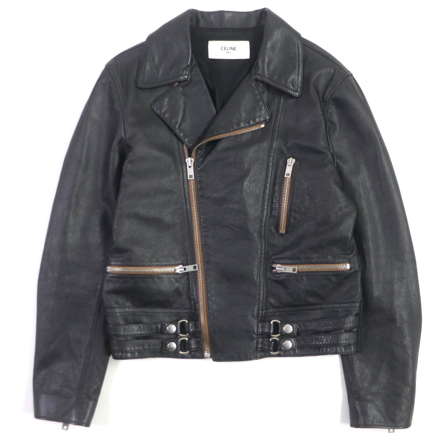 CELINE Riders jacket 2E467297D Lining: 70% cupra, Lining: 30% cotton, Outer: cowhide black mens 48