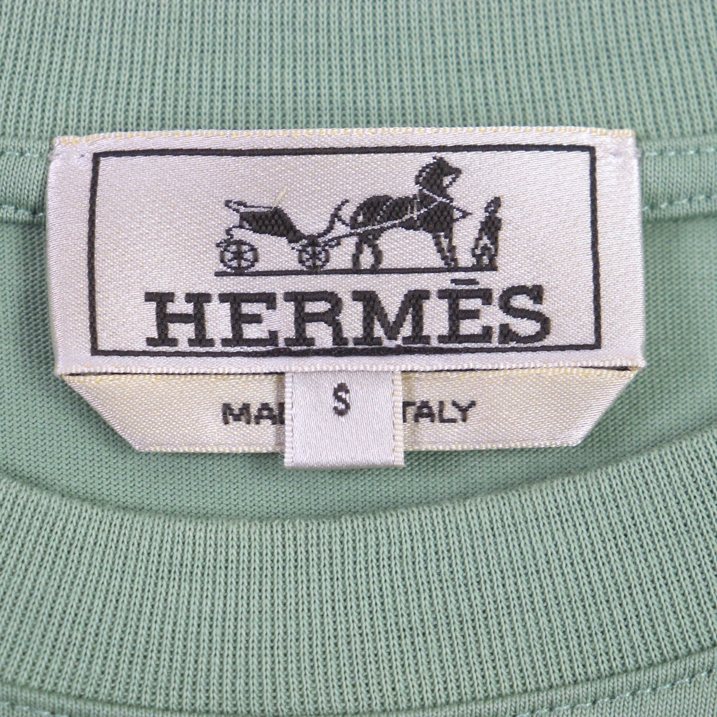 HERMES Short sleeve T-shirt H367970HA Main: 100% cotton green quarter bash mens S