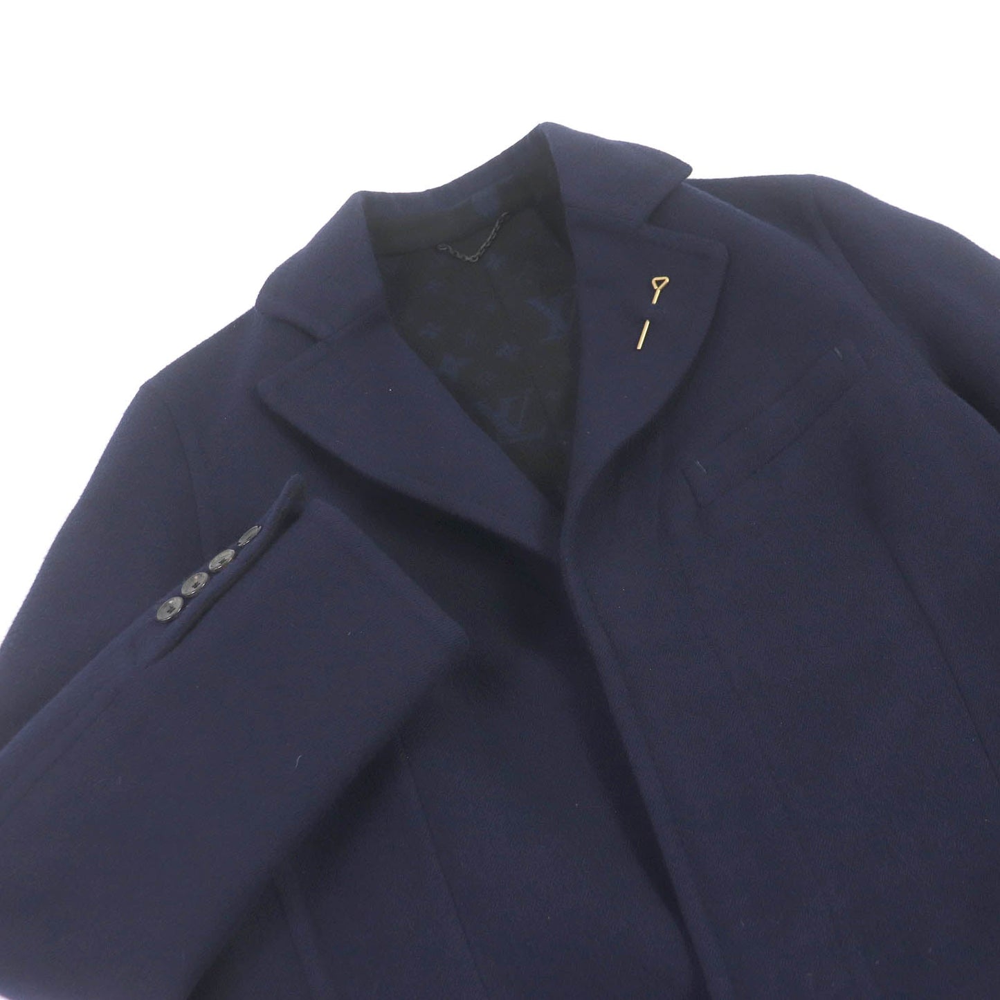 LOUIS VUITTON Chester coat HJC55E Outer: 100% wool, Lining: 72% cupra, Lining: 28% cotton Navy mens 46