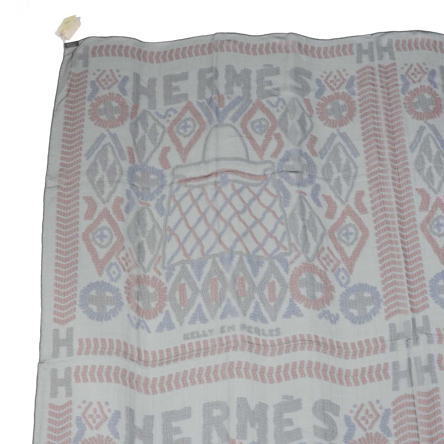 HERMES scarf Main: 100% silk gray Carre140 KELLY EN PERLES Women