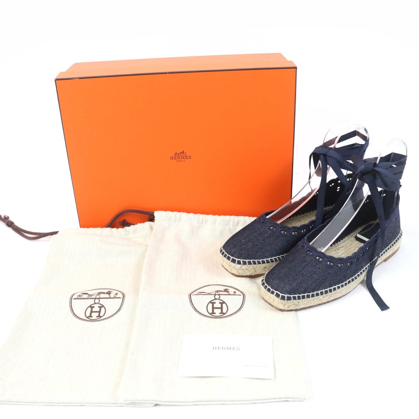 HERMES Slip-on 231140Z Main: Denim Indigo Women 37