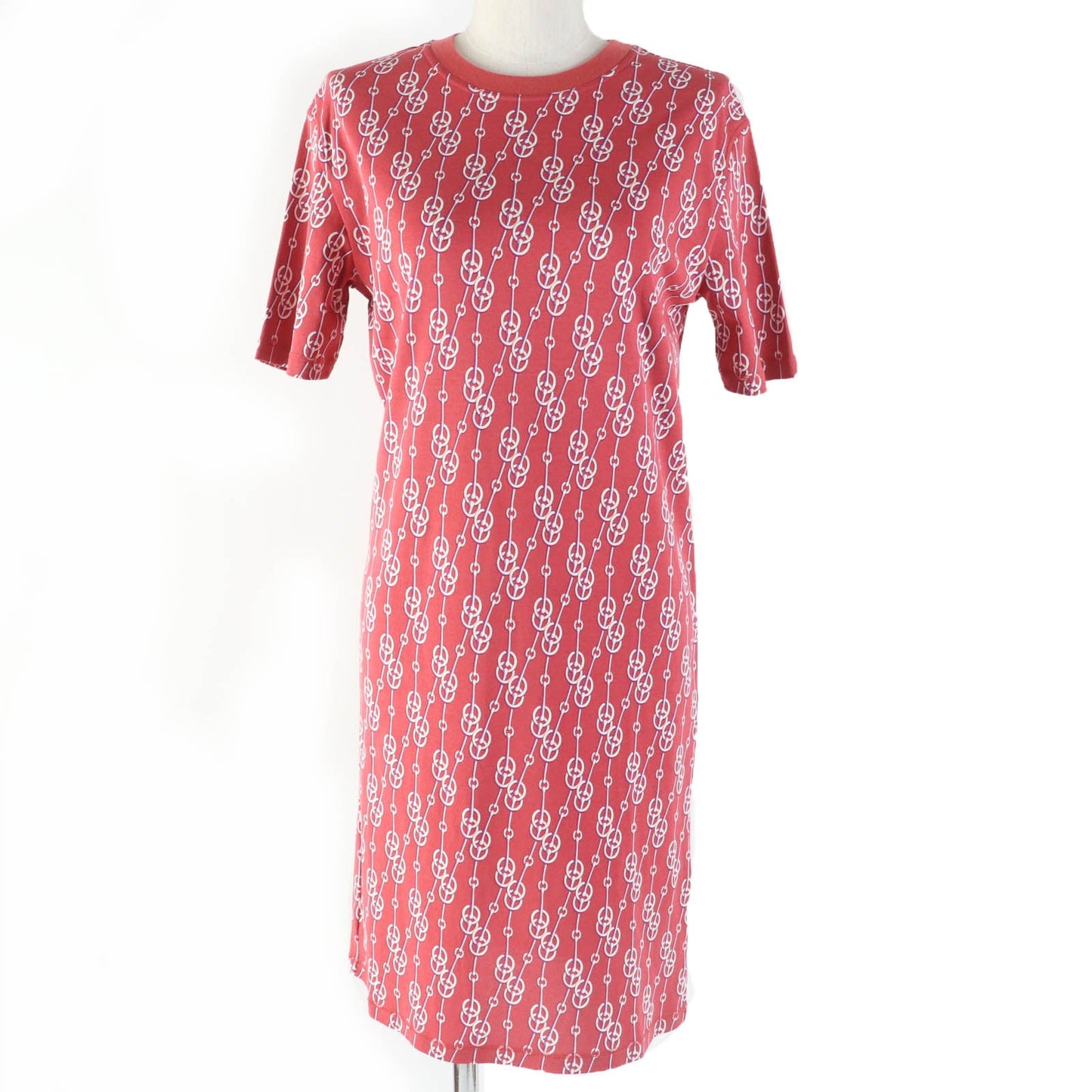 HERMES one piece 2E4501DG Main: 100% cotton, part: 97% cotton, part: 3% polyurethane Red type Women 34