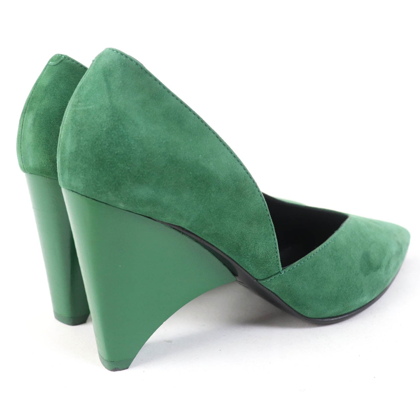 HERMES pumps 222283Z Main: Suede leather green Women 37