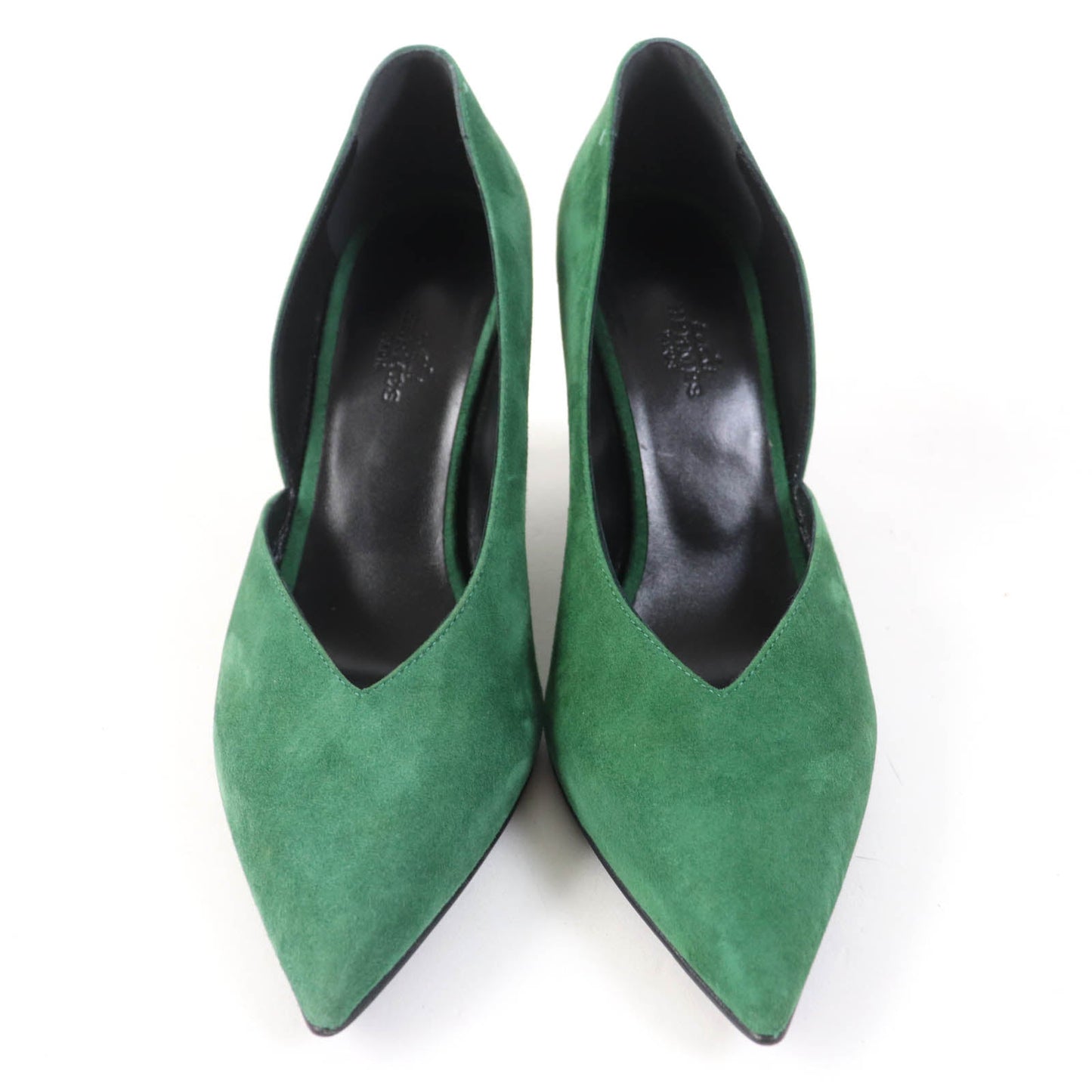 HERMES pumps 222283Z Main: Suede leather green Women 37
