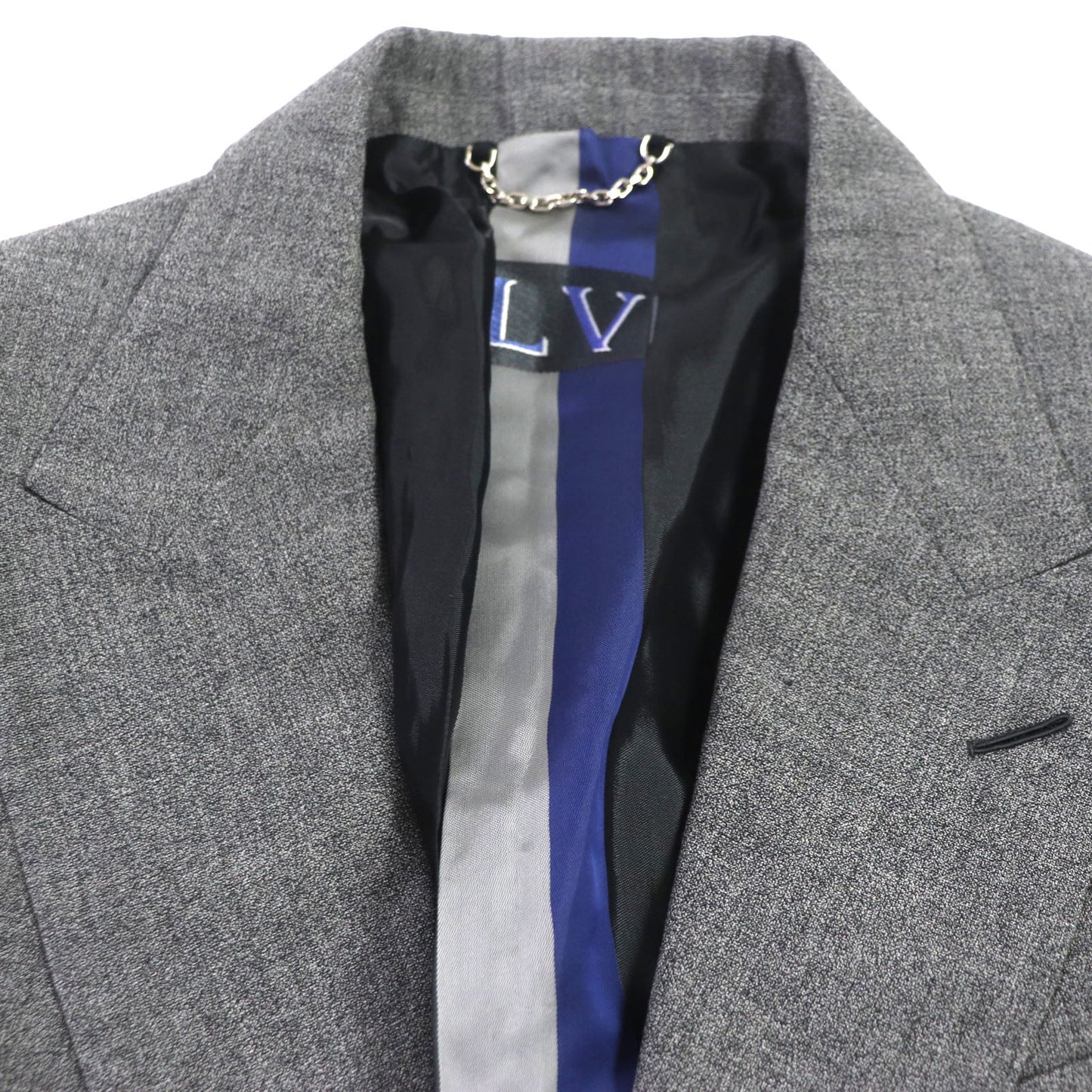 LOUIS VUITTON setup Outer: 100% wool, Lining: 33% cotton, Lining: 30% cupra, Lining: 21% rayon, Lining: 16% polyester gray PONT NEUF FIT mens 48