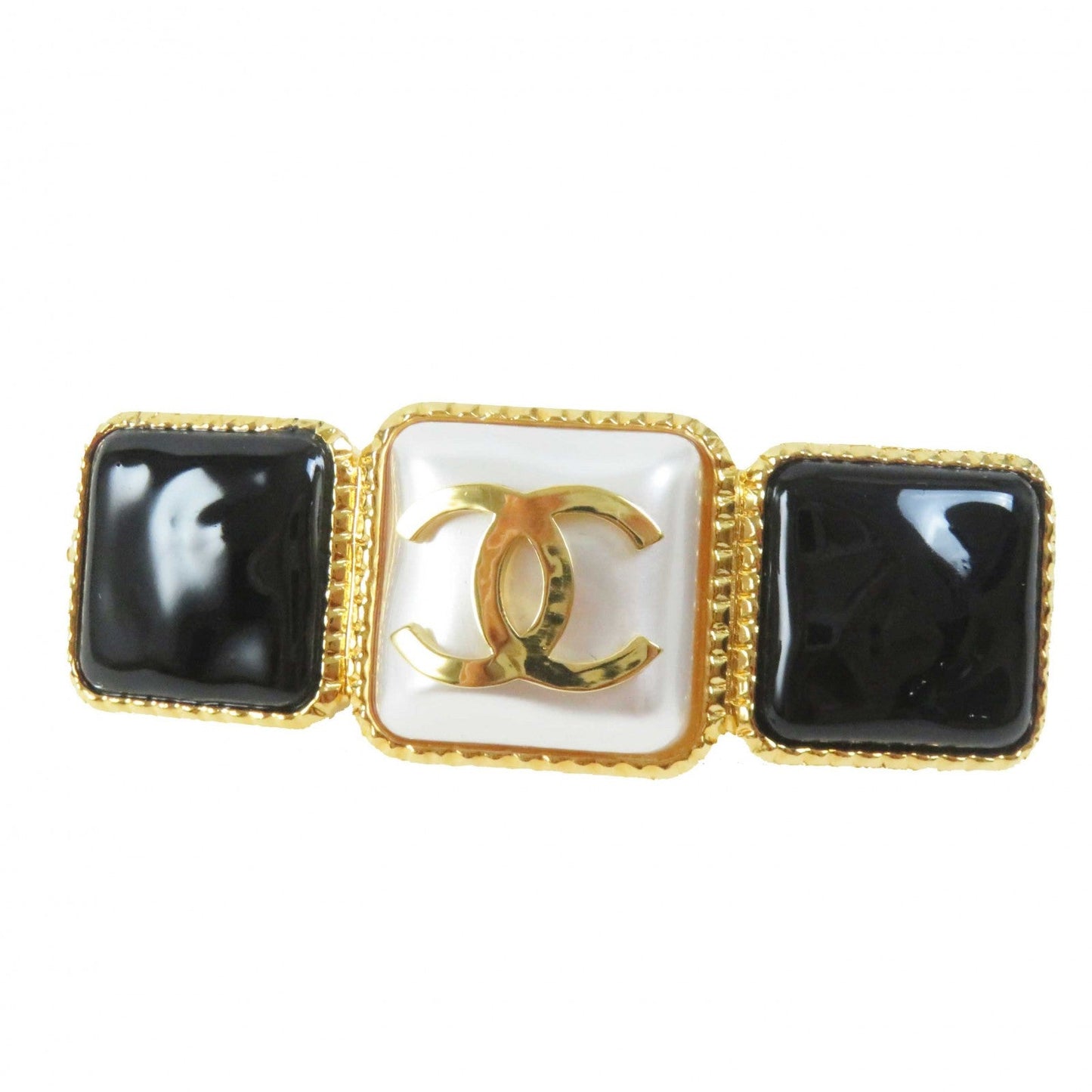 CHANEL Valletta B20K Plastic.Metal.Glass pearl Black gold Women