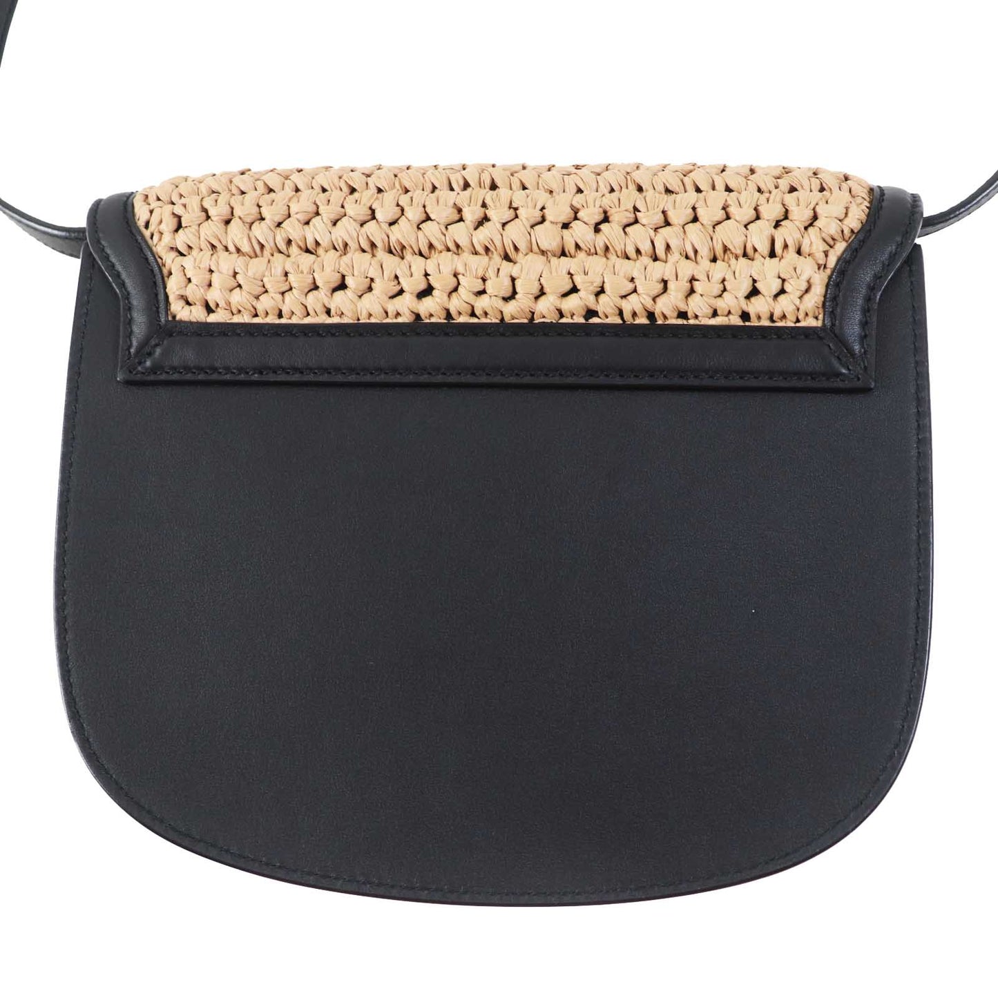 SAINT LAURENT PARIS Shoulder Bag 634818 Main: Raffia, Main: Leather Natural black Kaia Women