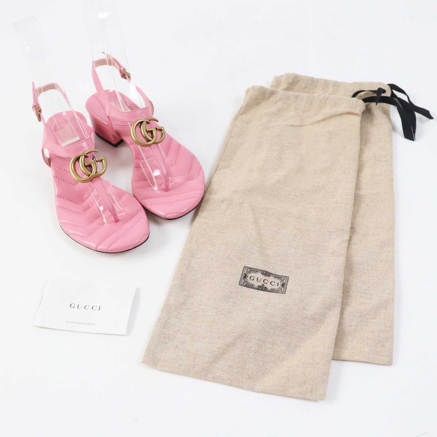 GUCCI Sandals 674840 Main: Leather pink Women 34 1/2