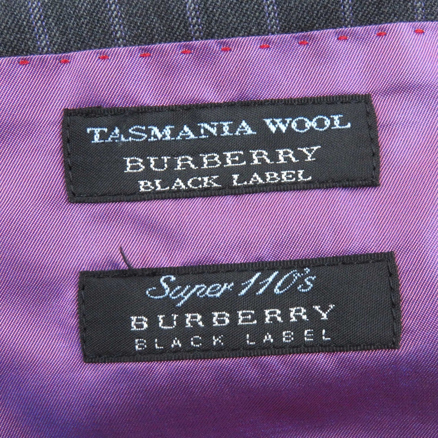 BURBERRY BLACK LABEL suit Outer material: 100% wool, Lining: Cupra, Lining: Polyester, Part: Cupra, (Outer material Super 110S used) Dark Gray Purple mens 165 36R