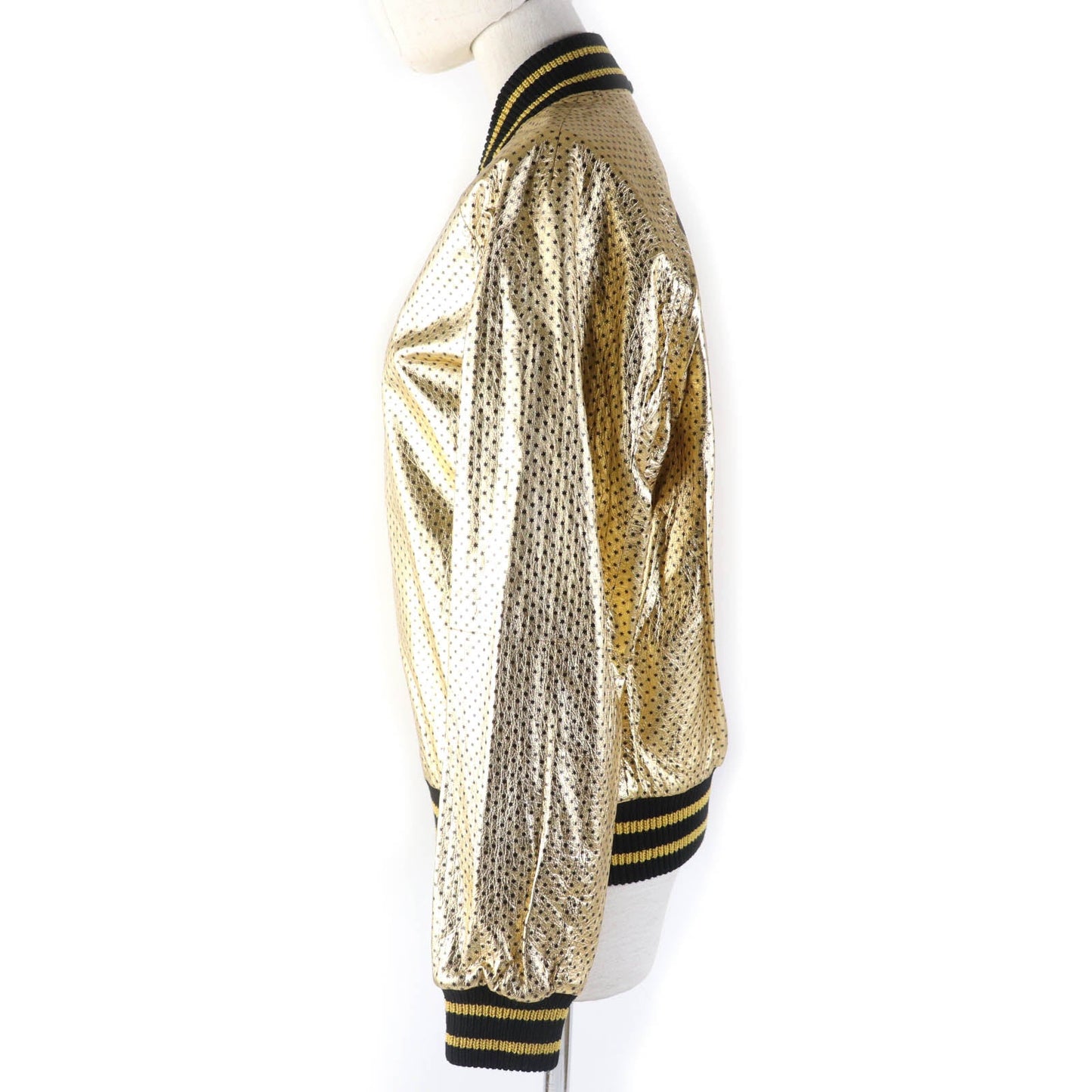 GUCCI Bomber jacket 519455 Main: Sheepskin, Part: 97% cotton, Part: 2% nylon, Part: 1% polyurethane, Lining: 100% cotton gold Women 38