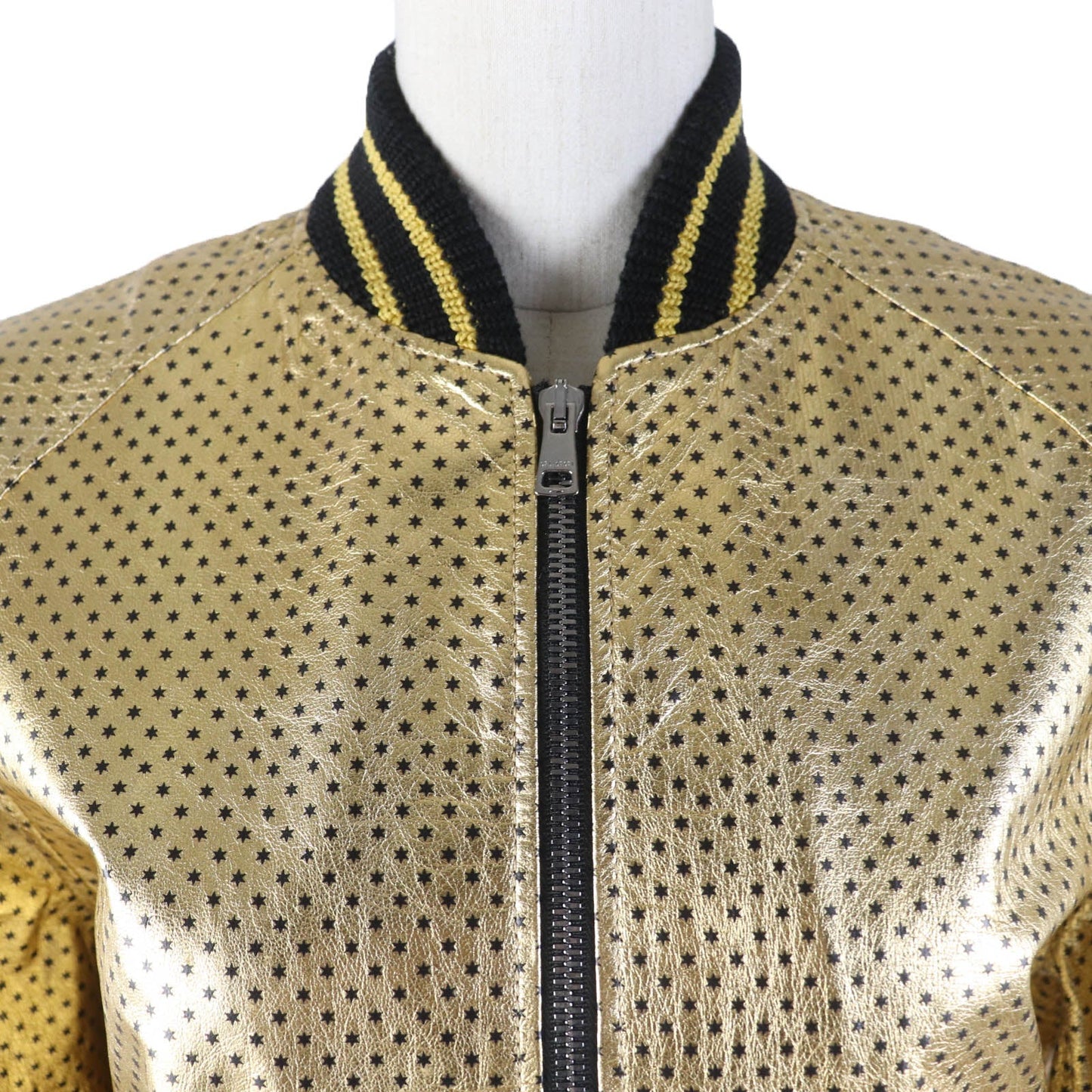 GUCCI Bomber jacket 519455 Main: Sheepskin, Part: 97% cotton, Part: 2% nylon, Part: 1% polyurethane, Lining: 100% cotton gold Women 38