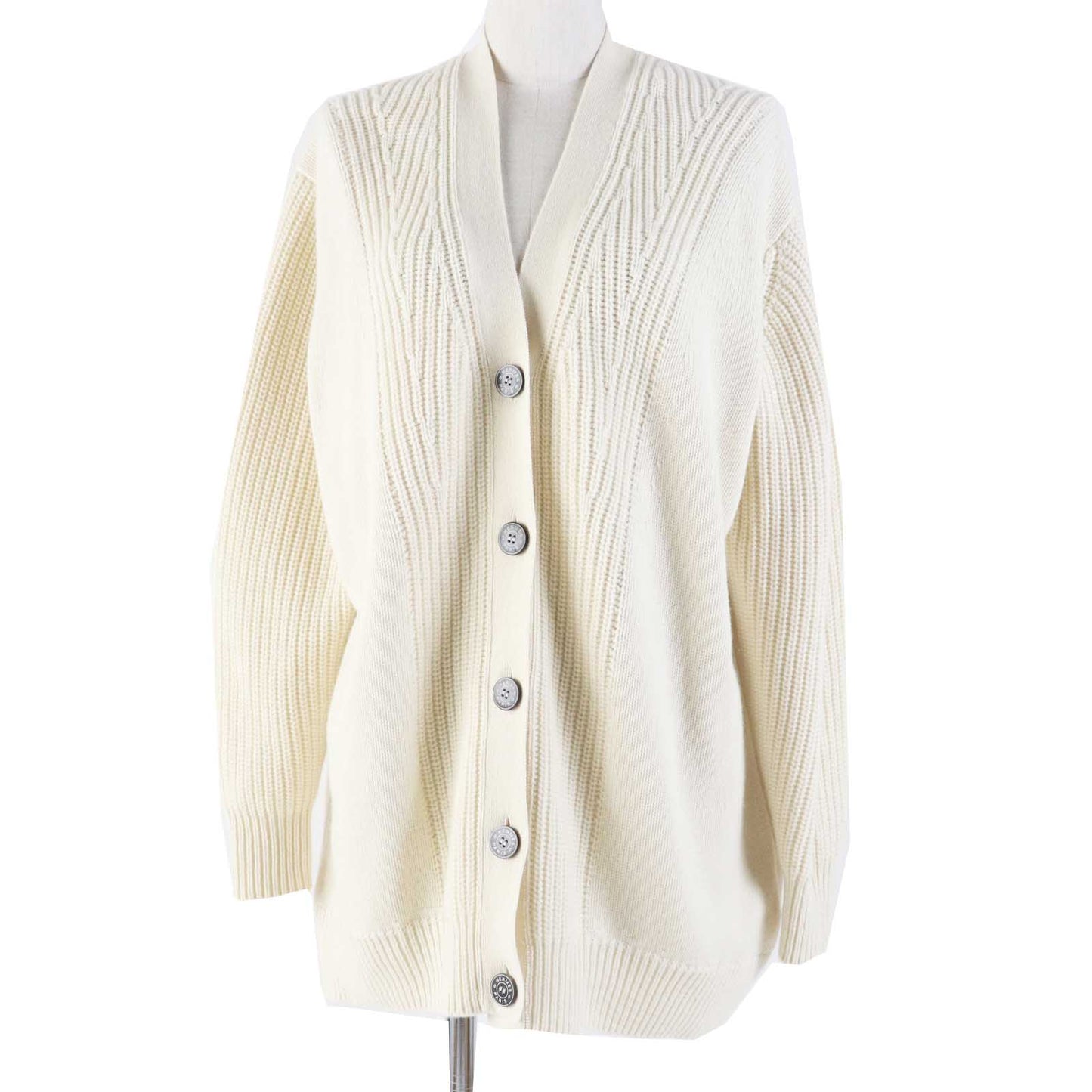 HERMES cardigan 3E2702D1 Outer material: 64% cashmere, Outer material: 36% cotton Ivory Women 34