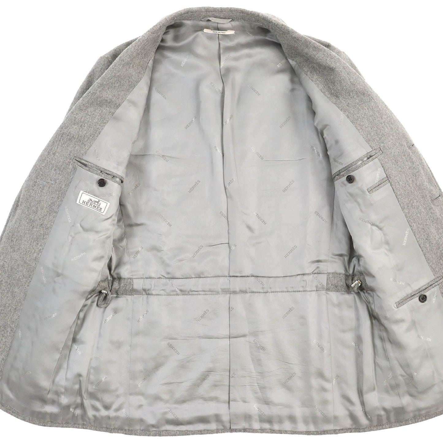HERMES tailored jacket Outer: 100% wool, Filling: 100% polyester, Lining: 100% cupra gray mens 46