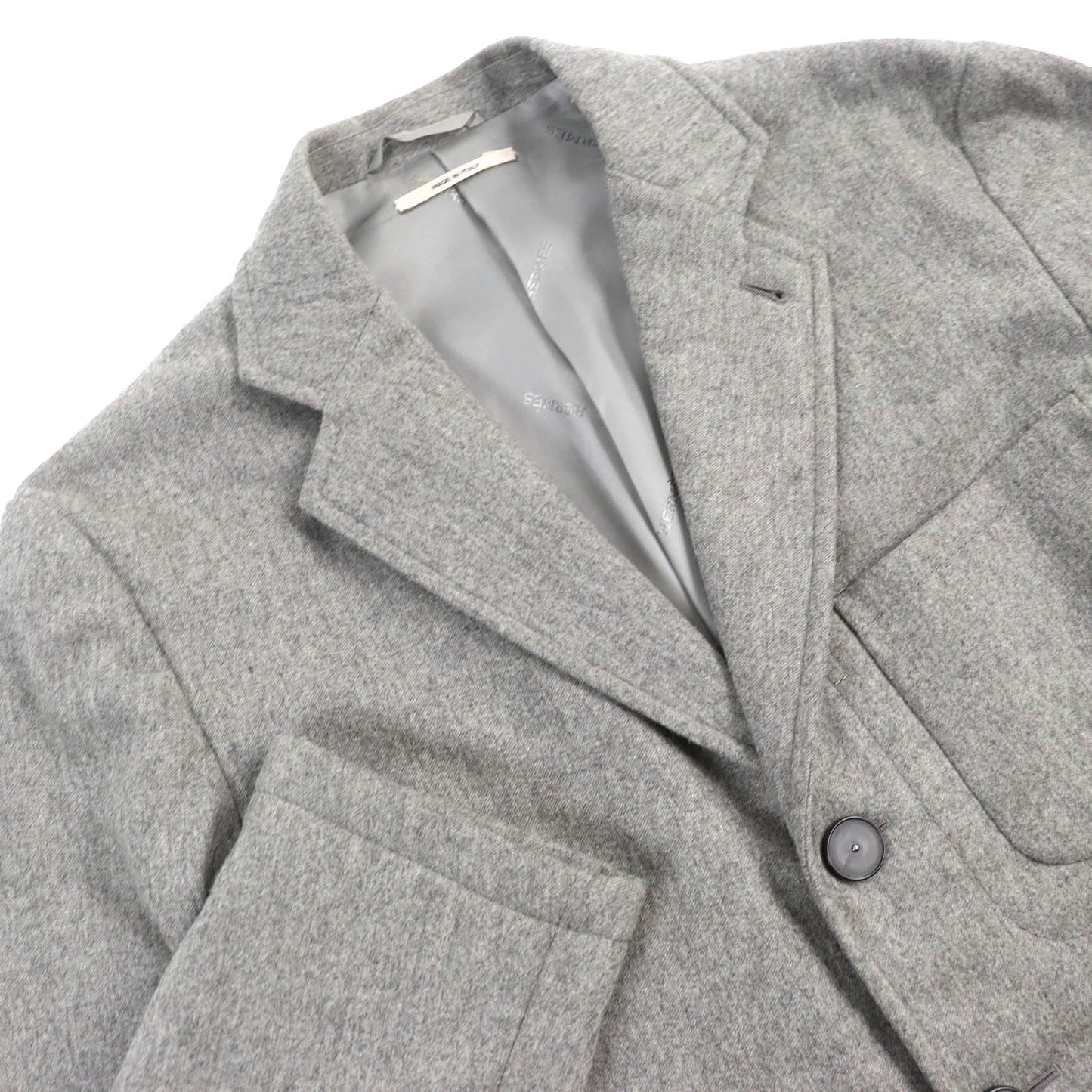 HERMES tailored jacket Outer: 100% wool, Filling: 100% polyester, Lining: 100% cupra gray mens 46