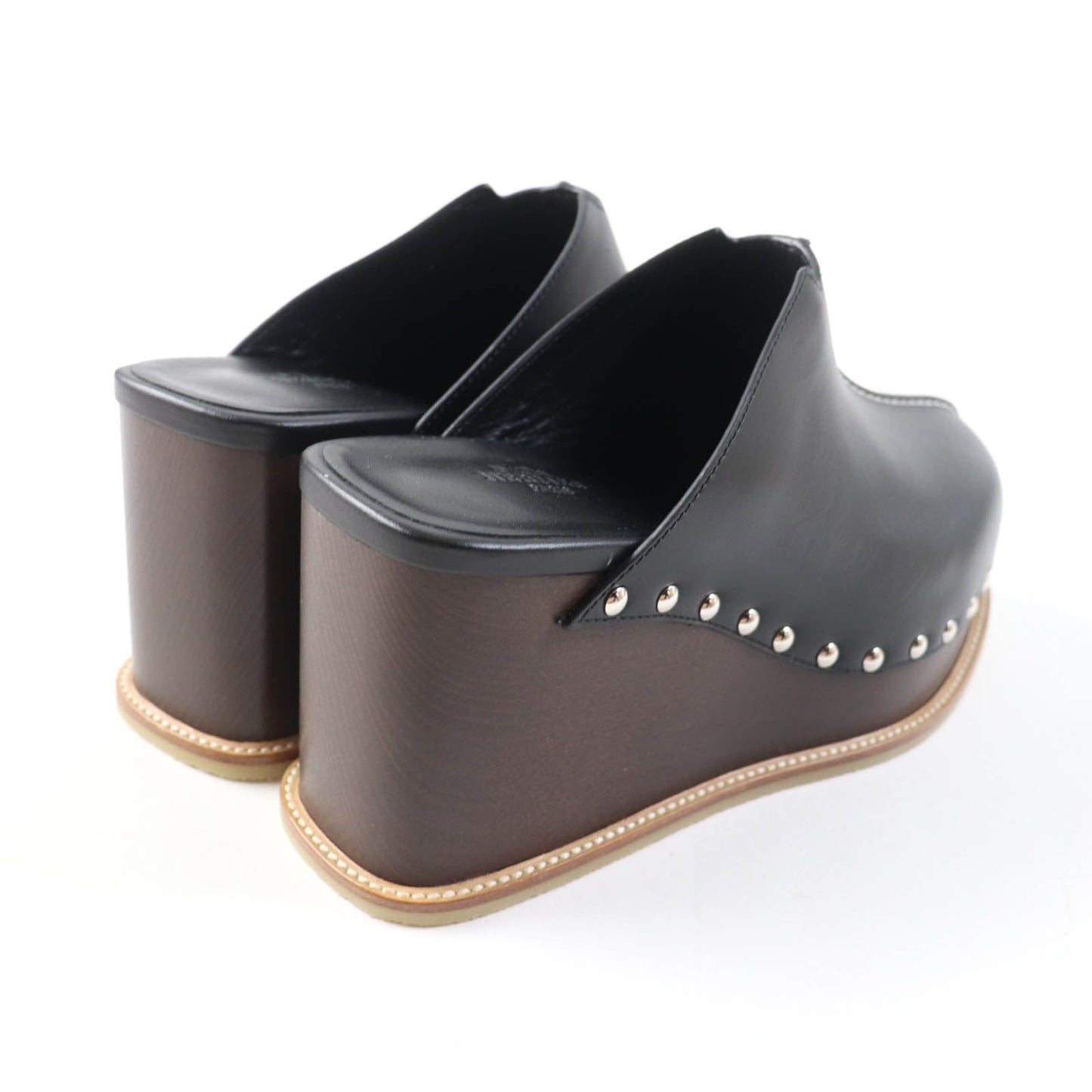 HERMES Sandals Main: Leather black Earth Women 37