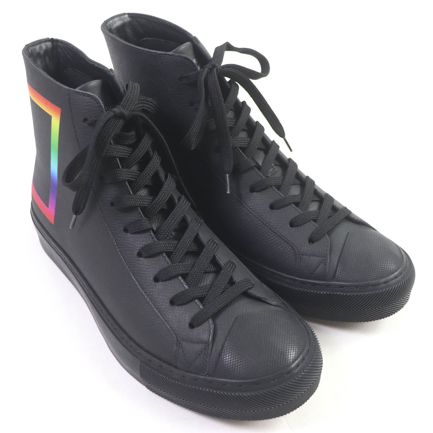 LOUIS VUITTON High cut sneakers Main: Leather, Main: Rubber black LV Tattoo Line mens 5 1/2