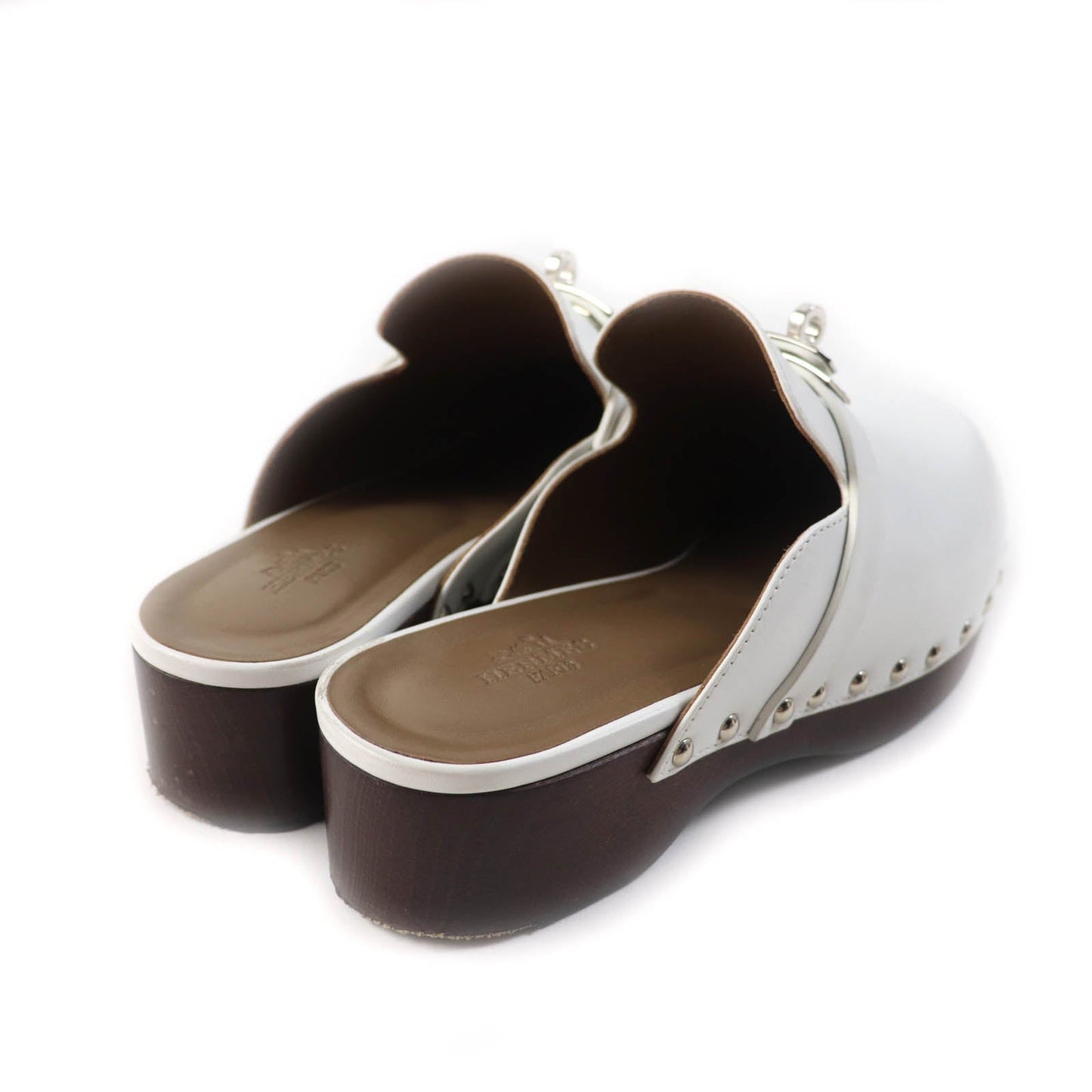 HERMES Mule Main: Leather white Carlotta Women 36