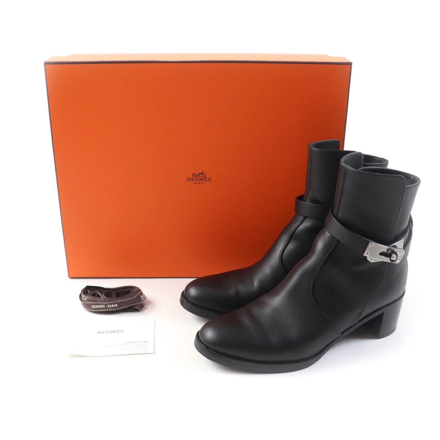 HERMES short boots Main: Leather black Saint Germain Women 36