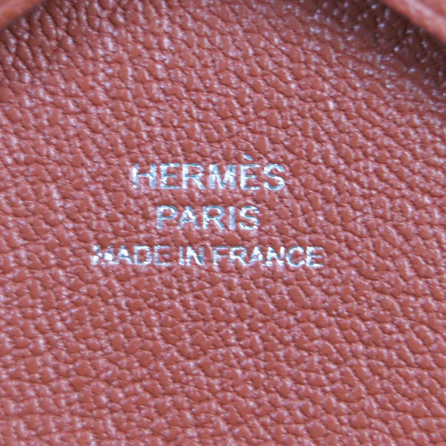 HERMES Coin case Main: Chevre Mysole Orange Calvi duo mens