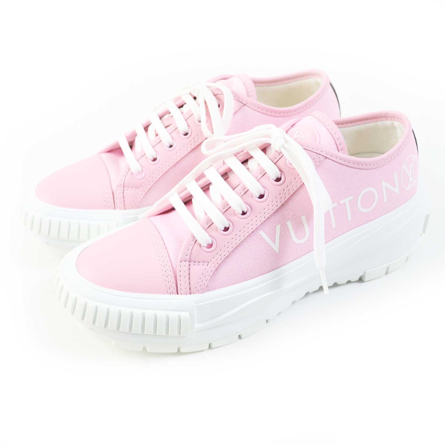 LOUIS VUITTON sneakers Main: Leather, Main: Canvas, Part: Rubber pink squad line Women 36 1/2